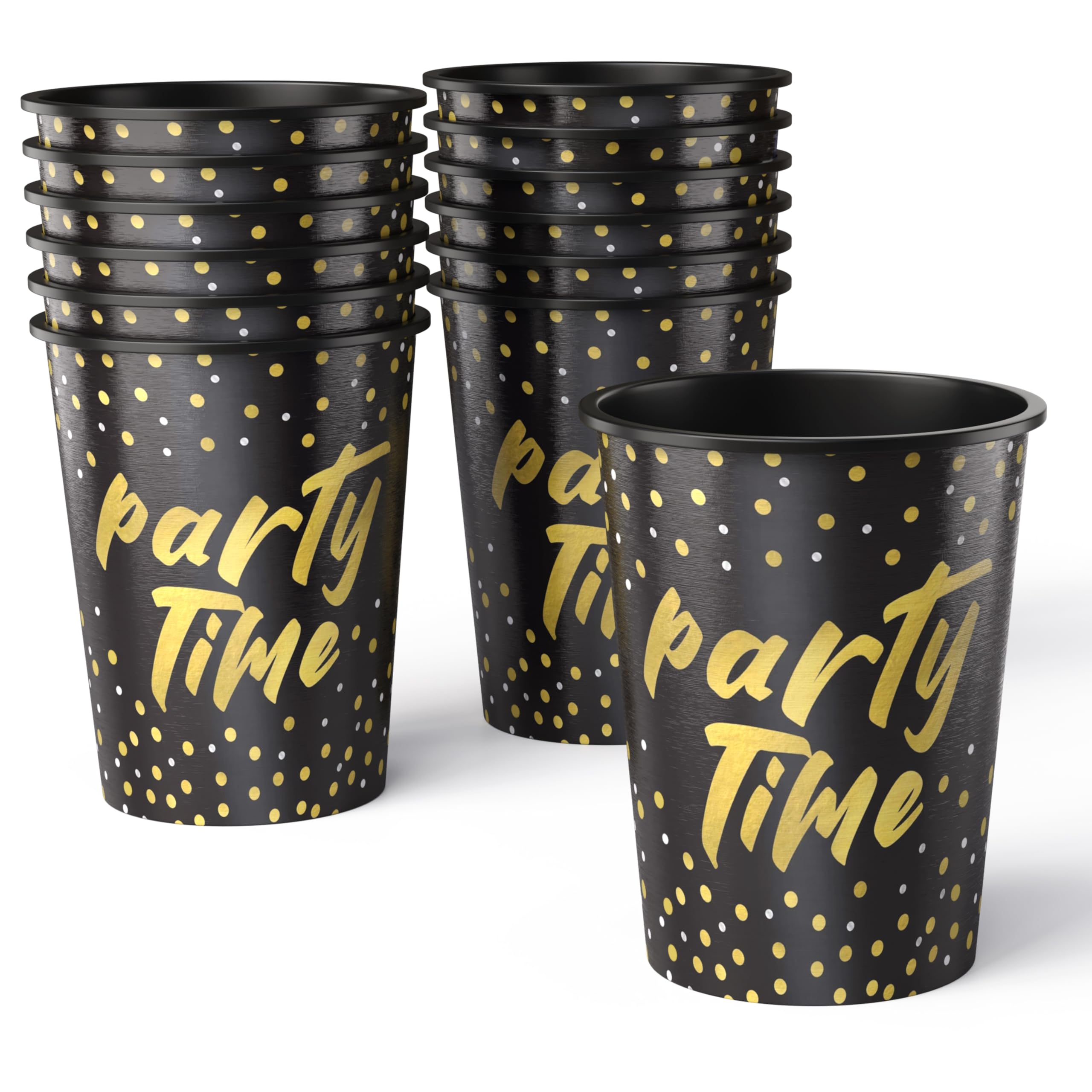 Amscan 12 Stück wiederverwendbare 473.6 g Kunststoffbecher – langlebige Partybecher für Kinder, stapelbar und BPA-frei – lustiges Party-Konfetti-Design für Geburtstage, Veranstaltungen, Sommer & mehr