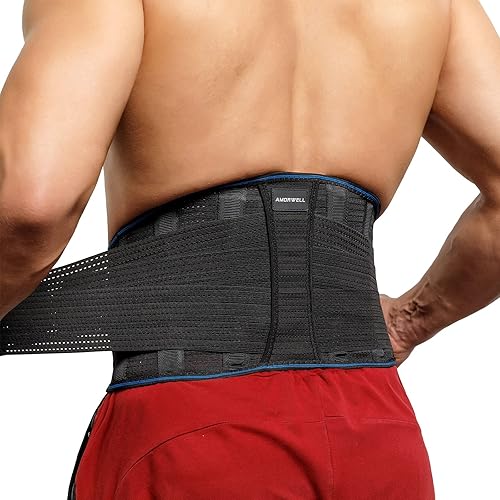 Soporte de espalda para dolor de espalda baja - Alivio de la ciática - Cinturón de soporte lumbar para levantamiento para hombres y mujeres (XXL)