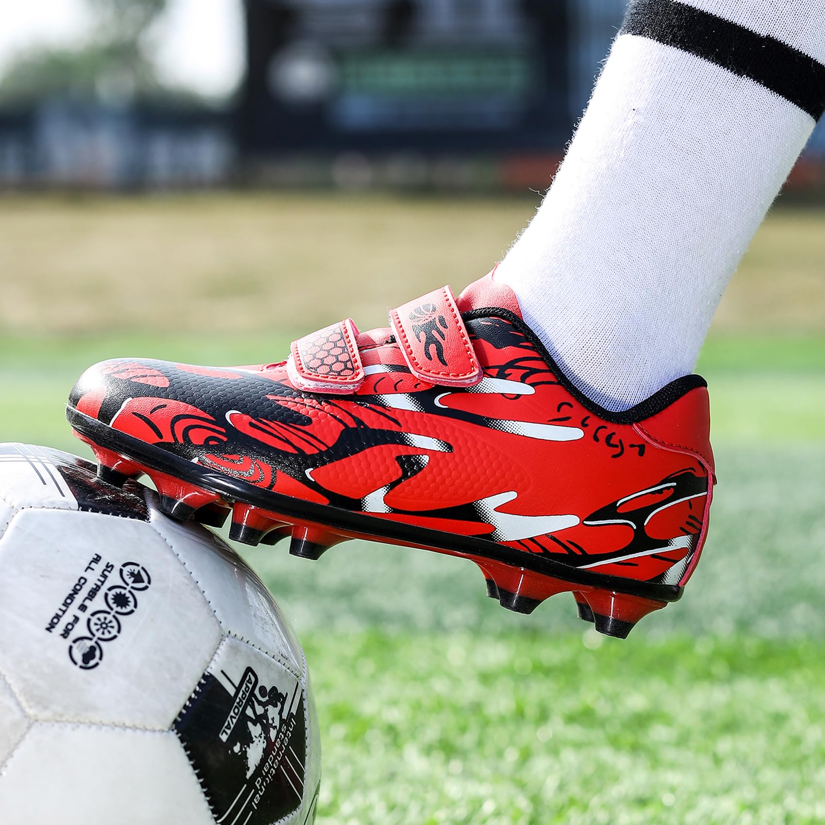Scarpe da Calcio Ragazzi Professionale All'aperto Sportivo Scarpe da Allenamento Bambini Teenager Scarpe Calcetto Spike Tacchetti