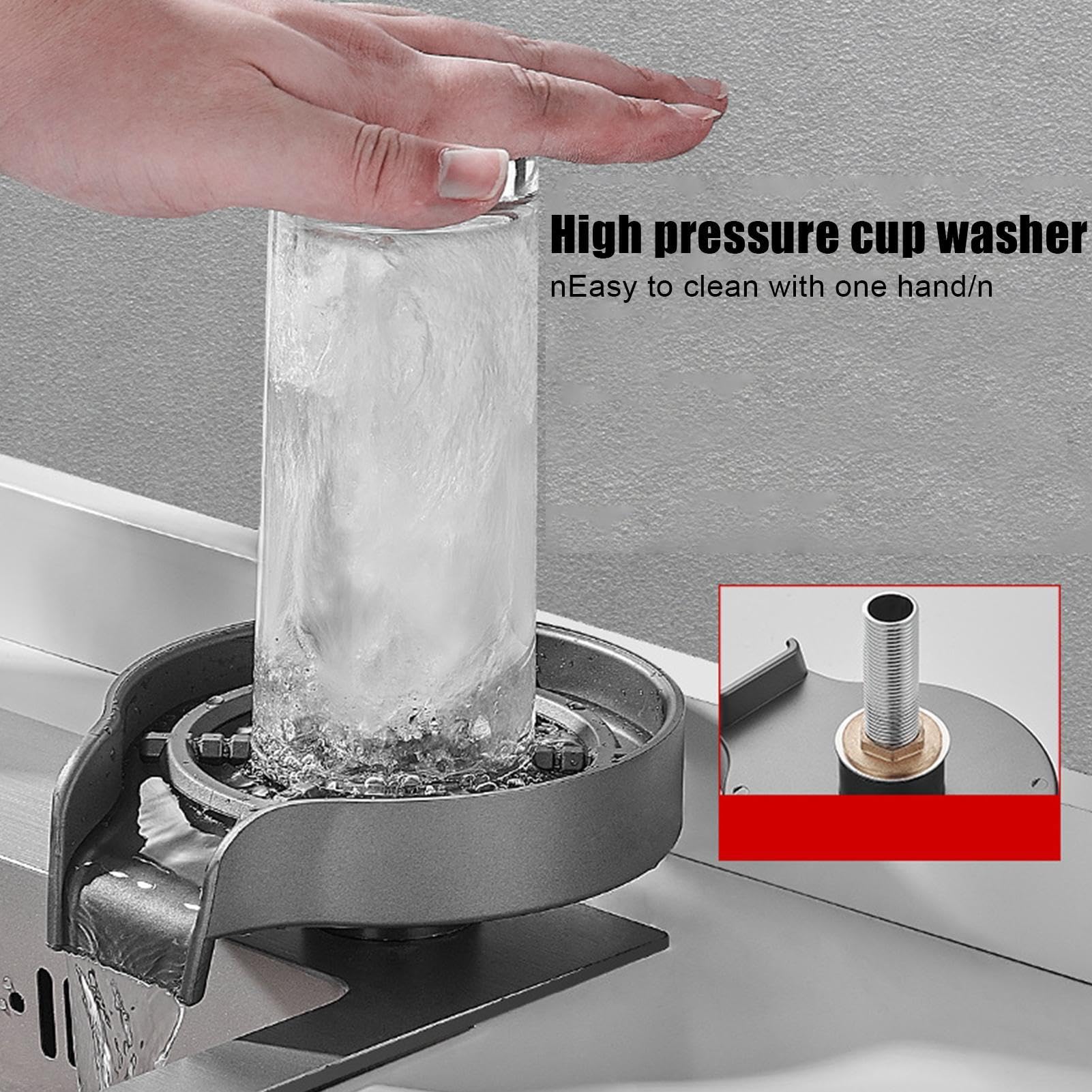 Arandela de taza para fregadero, de taza para fregadero | Lavatazas de alta presión | Lavavasos sin esfuerzo para fregadero, lavavasos para fregadero, cocina