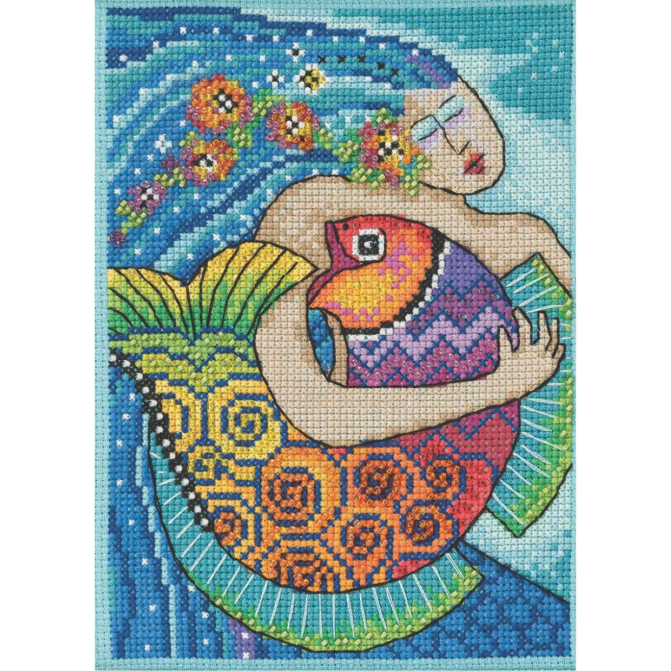 Mill HillCounted Cross Stitch Ocean Song, Multicolor