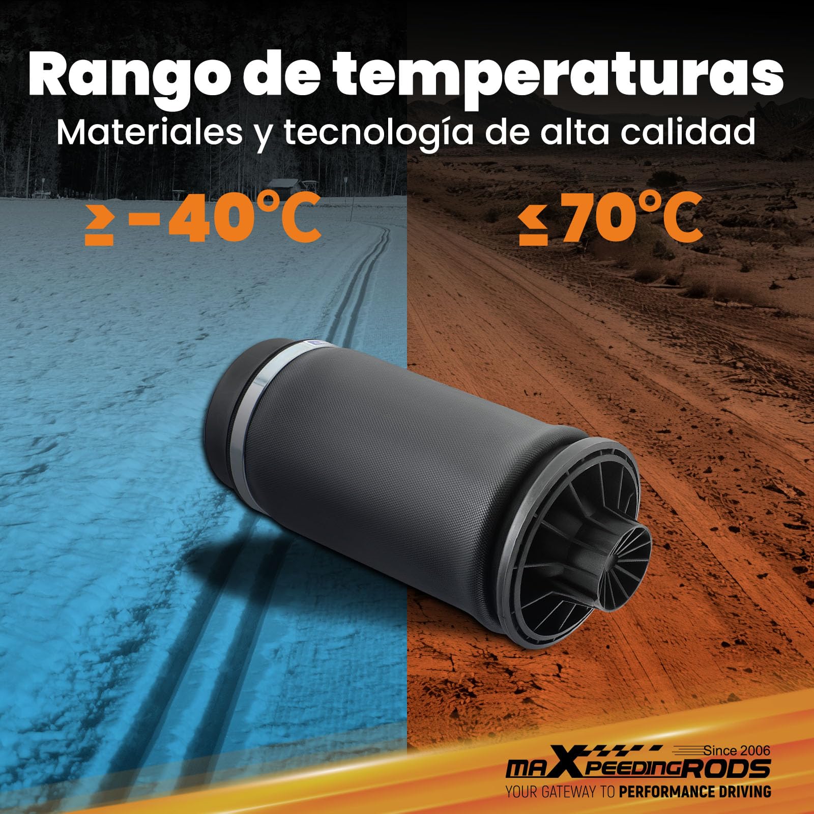 maxpeedingrods Bolsa de Aire Suspensión, Resorte Trasero para Amortiguador de Aire, Muelle de Suspensión Neumática, Air bag para ML GL Class W164/ X164 ML63 AMG Rear 2007-2011, Instalación Fácil
