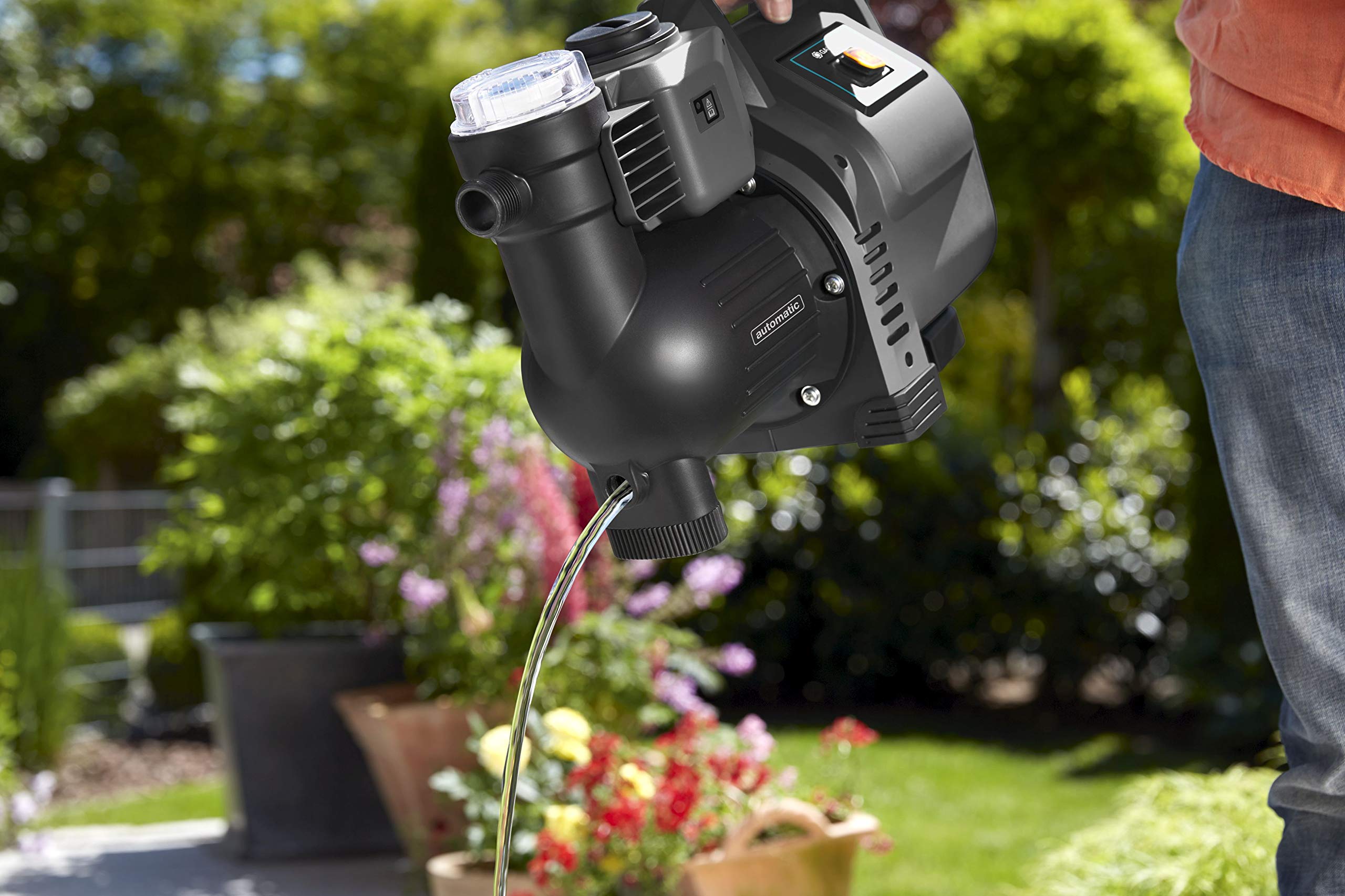 Gardena Hauswasserautomat 3500/4E: Robuste Hauswasserpumpe, vollautomatisch, mit LED-Blinklicht-Frequenz, Fördermenge 3500 l/h, Thermoschutzschalter, Trockenlaufsicherung (1757-20)