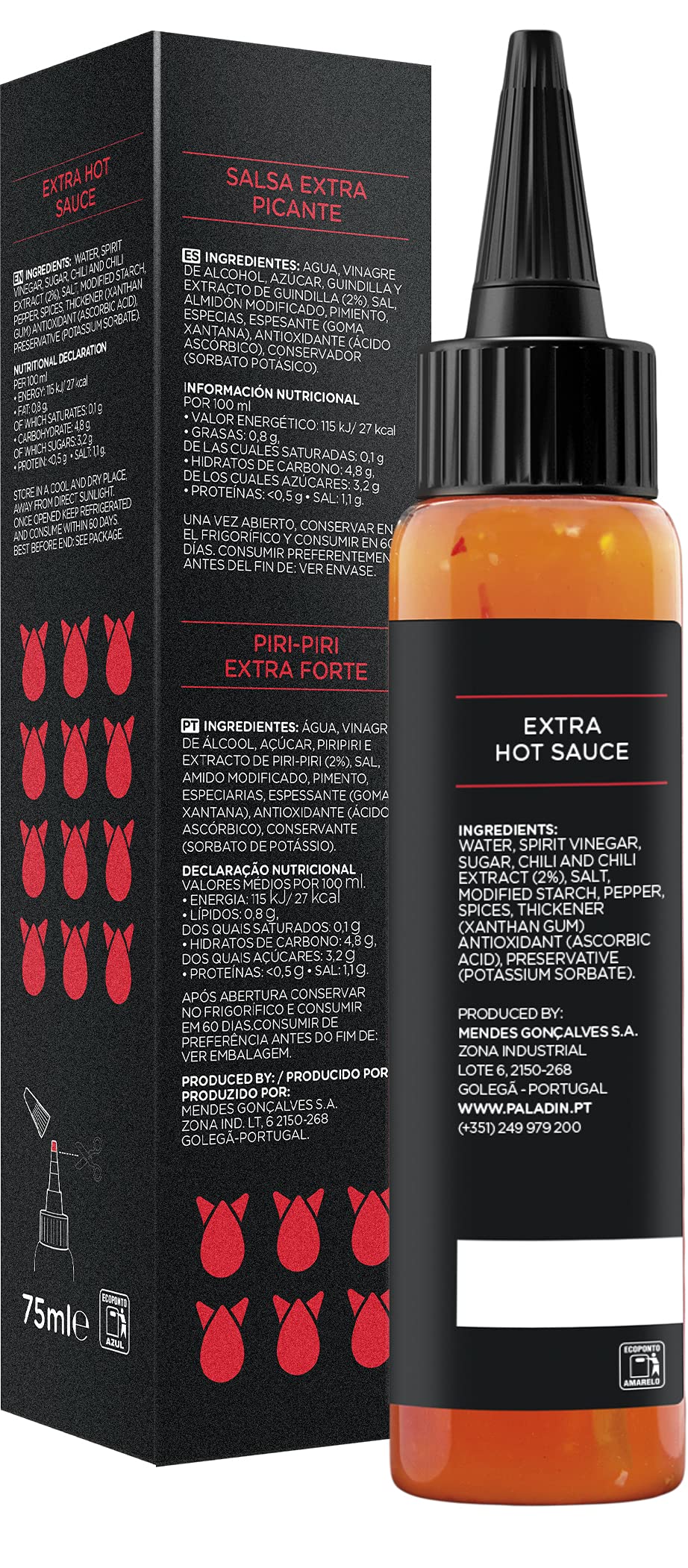 Paladin Sacana SALSA EXTRA PICANTE 75ml Box Of 6