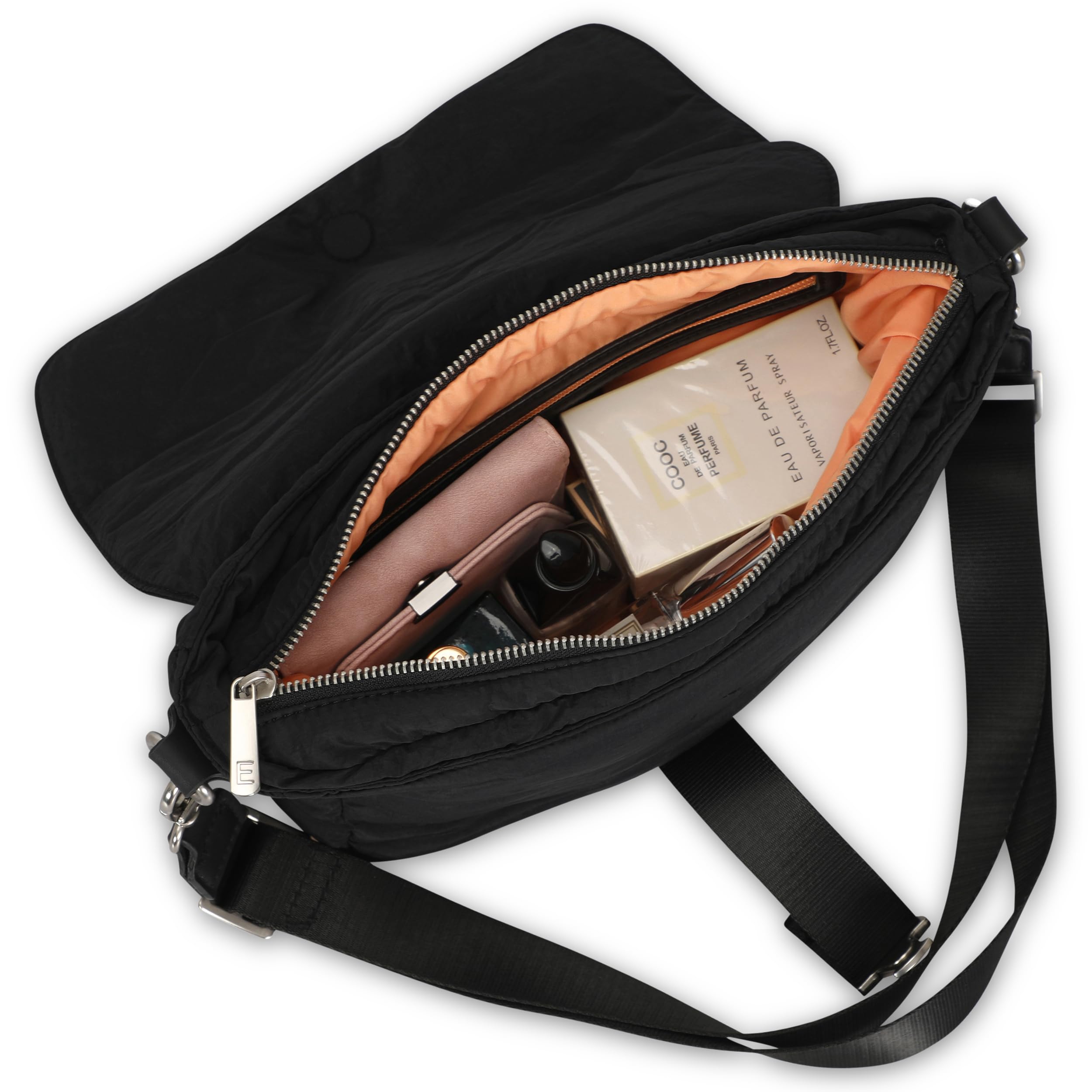 Expatrié Borsa a Tracolla da Donna - Bobby - Borsa Piccola in Nylon - Borsetta con Fibbia in Metallo e Cerniera - Tracollina Piumino Elegante - Crossbody Puffer Bag - Idrorepellente