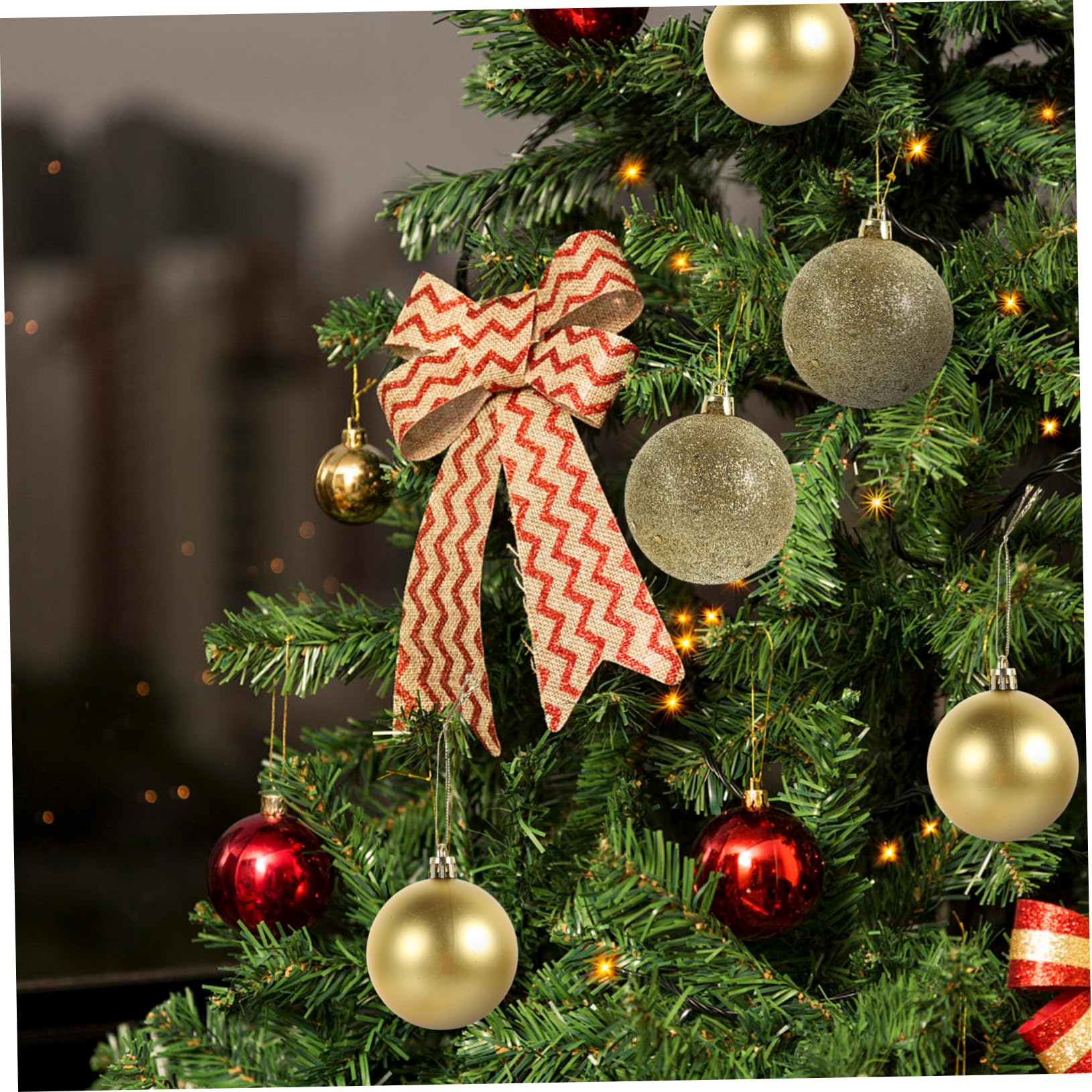 COLLBATH 100pièces Boules de Noël à Suspendre au Sapin Accessoires de Décoration Pendentifs Décoratifs pour Scène