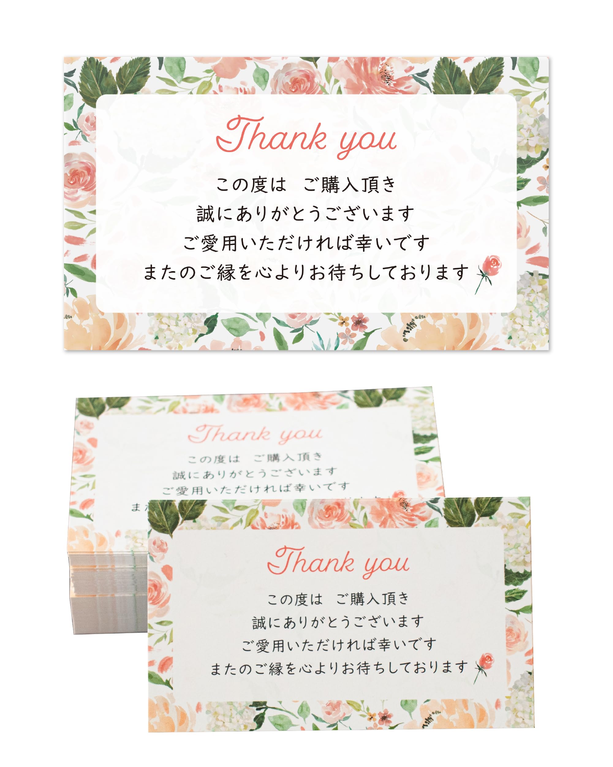 Amazon | gift-ippo サンキューカード 100枚 メッセージカード フリマ