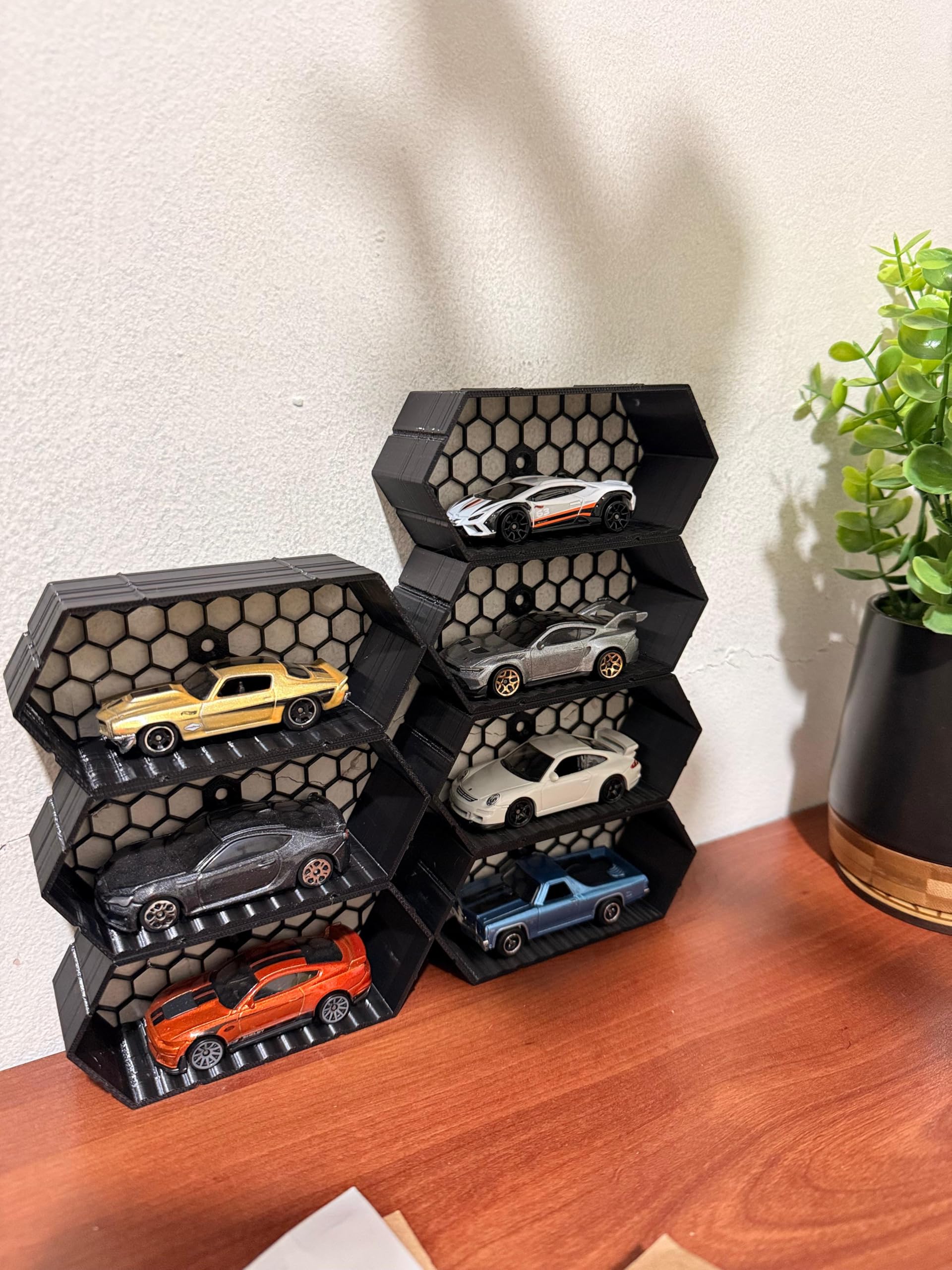 Hot Wheels Car Garage Display | Wall & Desk 1/64 Scale Diecast Car Display | Eco-Friendly Polymer Toy Car Organizer | Mini Car Showcase for Collectors & Kids (Without Toys Only Display) (5)-image-32