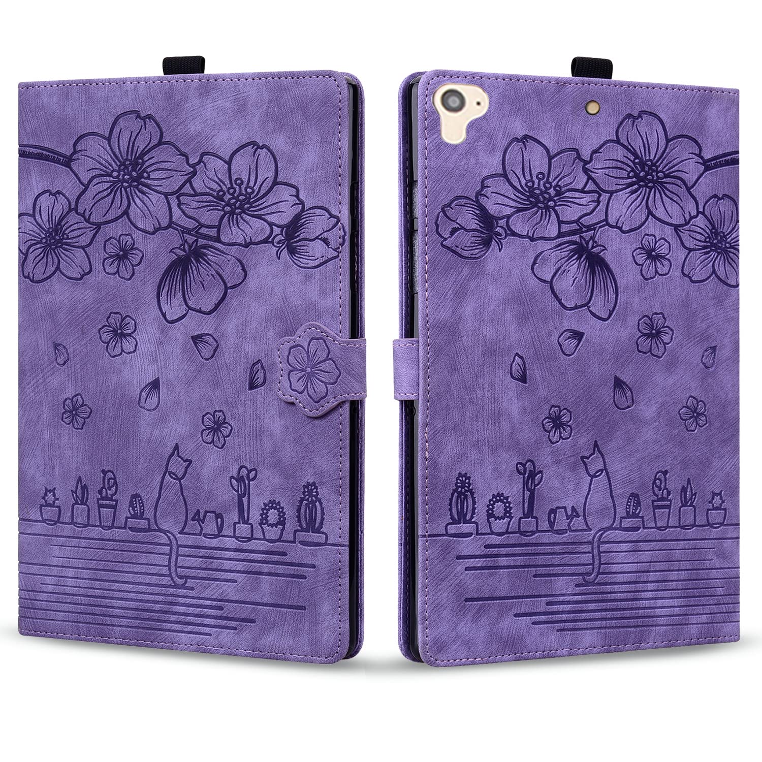 Rosbtib Coque Pour IPad 9,7 Pouces (Modèle 2018/2017, 6e/ 5e Génération) Étui Cuir PU Avec [Fonction Support] [Fente Pour Carte] [Magnétique] Housse Tablette IPad 9.7/ IPad Air 2/ IPad Air, Papillon