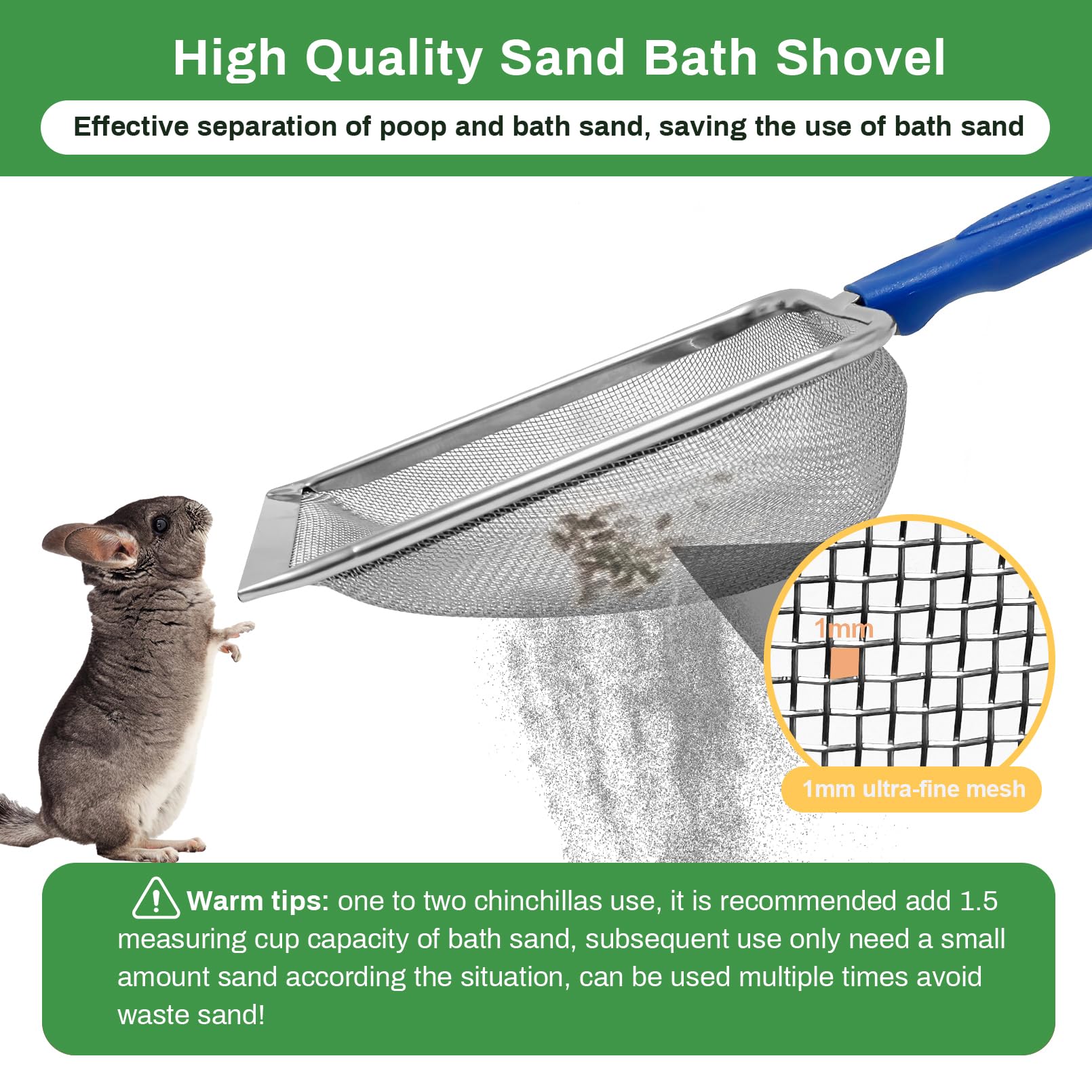 Kit de contenedor grande para baño de arena de chinchilla, casa de baño de polvo de chinchillas con taza de arena y pala de arena, ducha de hámster, para erizo, cobaya, ardilla y otros