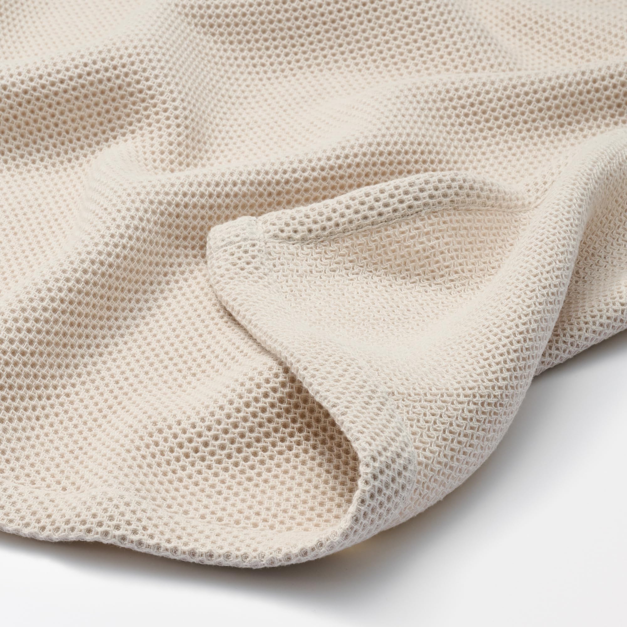 Amazon｜無印良品 綿麻 ワッフル織 ブランケット ・80×130cm・生成