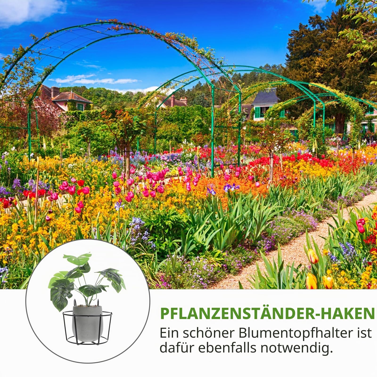YARNOW 2 Stück Hängeländer Pflanzgefäße Körbe Blumentopfhalter Balkon Hängendes Blumentopfhalter Metall FüR Balkon Garten Indoor Und Outdoor ()