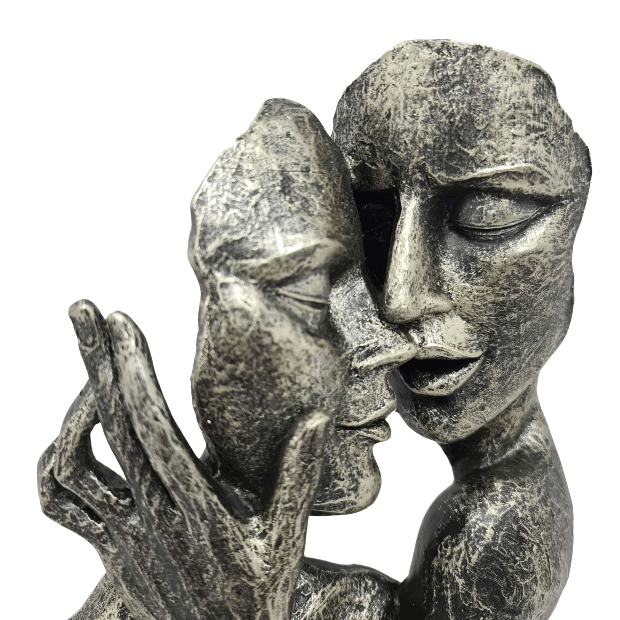 Lifestyle & More Buste déco Exclusif Sculpture Couple d'amoureux en Pierre reconstituée Couleurs Antiques Hauteur 32 cm
