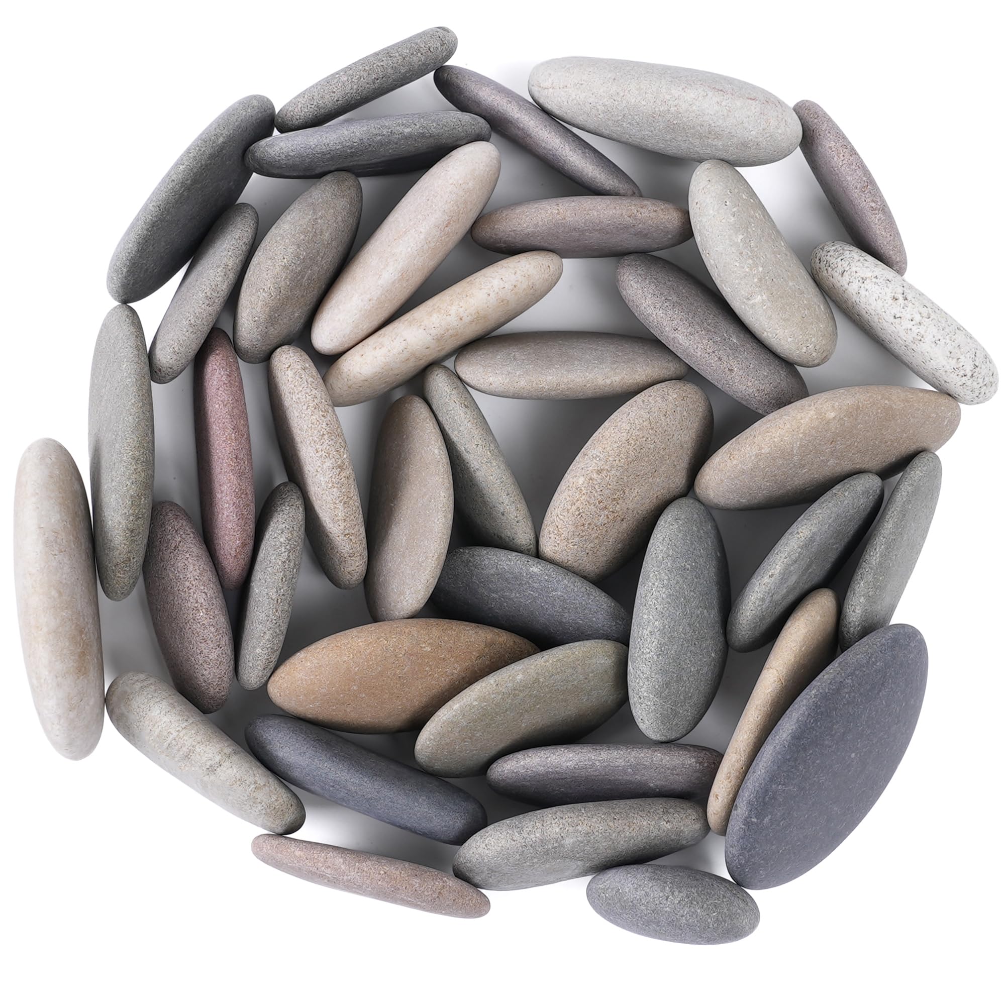 ROCART 12 PCS Large 8.5-10.5 cm Smooth Natural River Pebbles for Painting, Flat Painting Rocks & Craft Stones for Arts, DIY Projects & Creative Studios