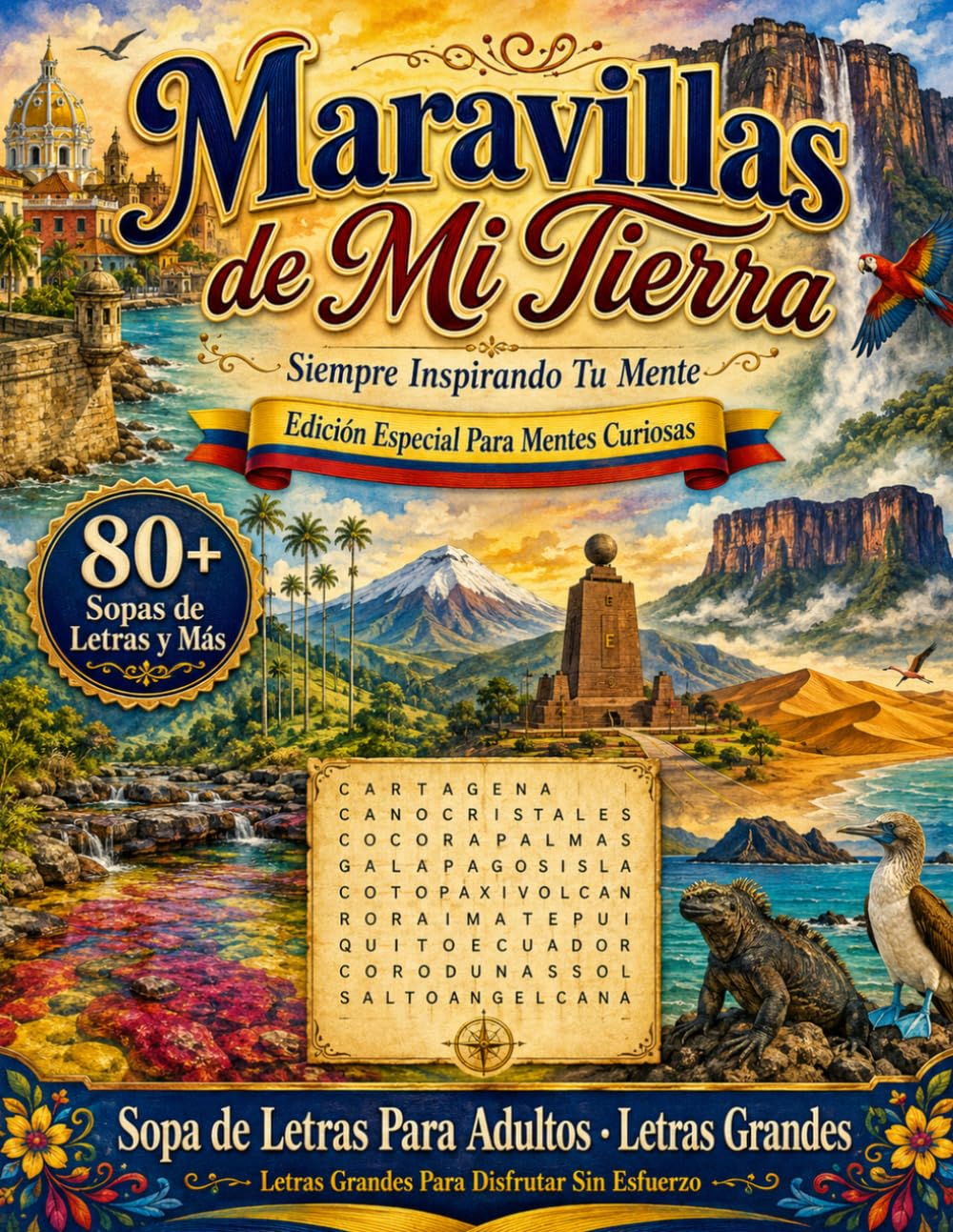 Maravillas de Mi Tierra: Sopas de Letras con Paisajes, Historia y Curiosidades