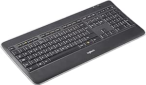 Logitech K800 Illuminated Wireless Keyboard for Windows, 2.4 GHz ...