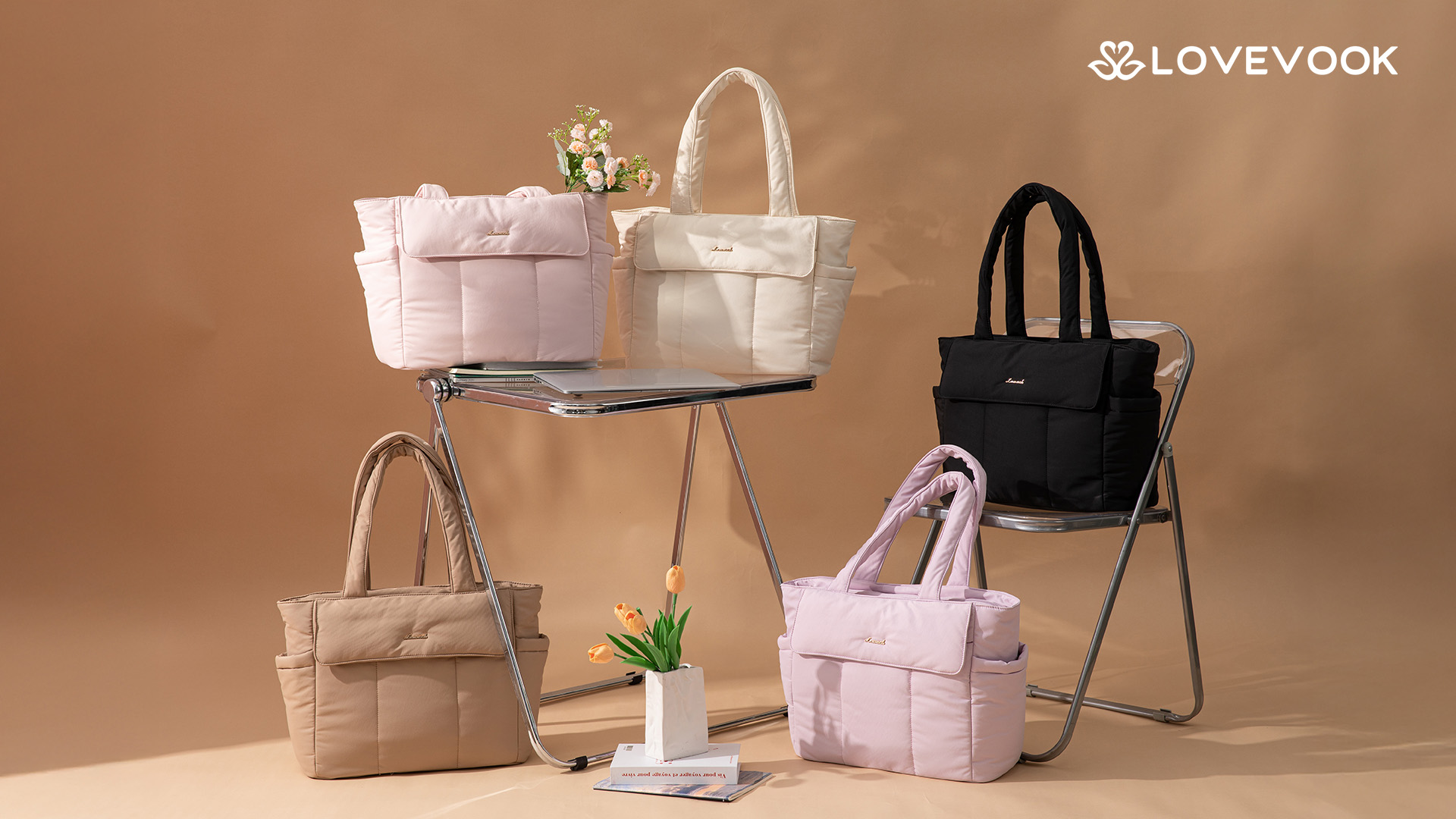 BAGOK Puffer Tote Bag Damen Handtasche Große Leichte Tragetasche mit Reißverschluss, Shopper Tasche,Wasserdicht für Arbeit, Laptop, Reisen, Fitness BAGOK Puffer Tote Bag Damen Handtasche Große Leichte Tragetasche mit Reißverschluss, Shopper Tasche,Wasserdicht für Arbeit, Laptop, Reisen, Fitness