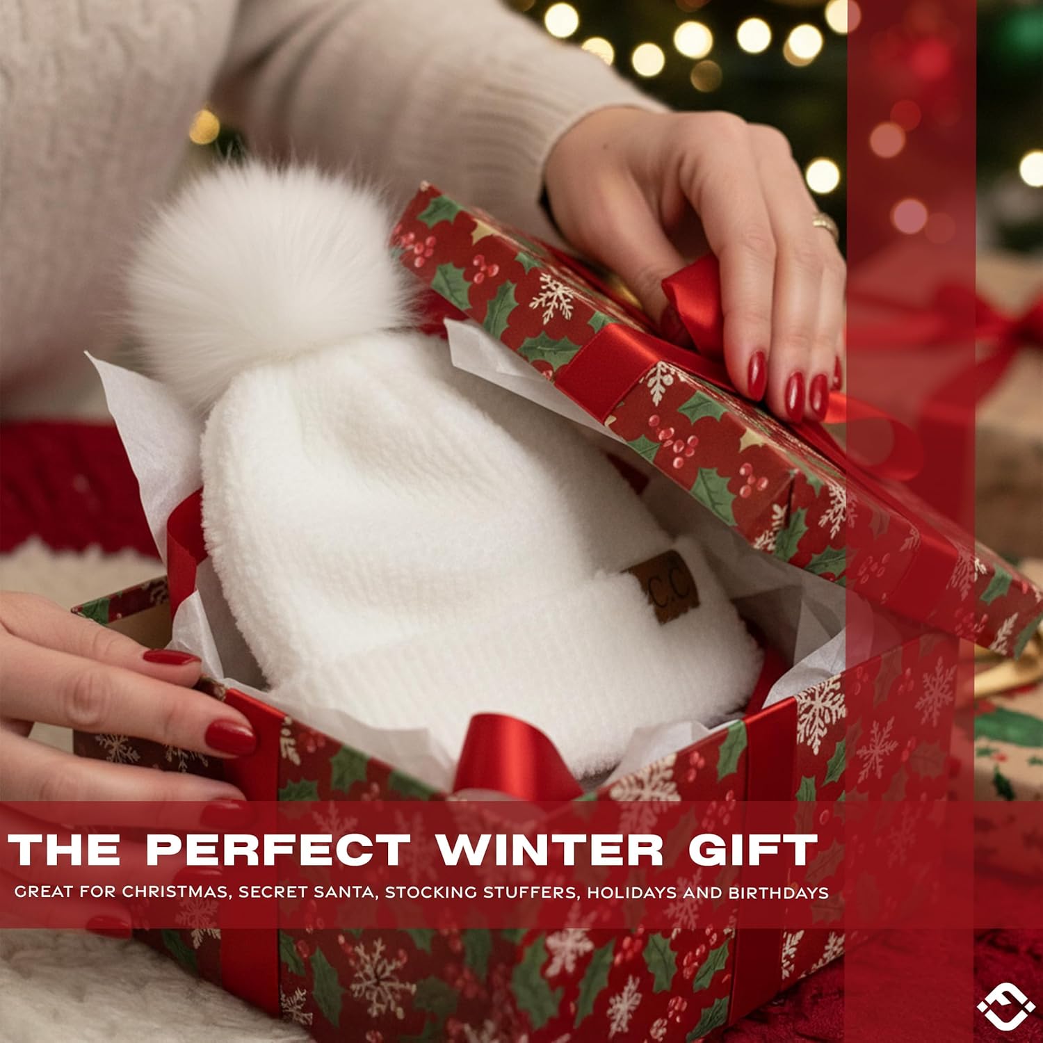 Funky Junque Beanie for Women Ultra Soft Chenille Faux Fur Pom Pom Winter Hats Warm Ski Cap Fashion - Image 7