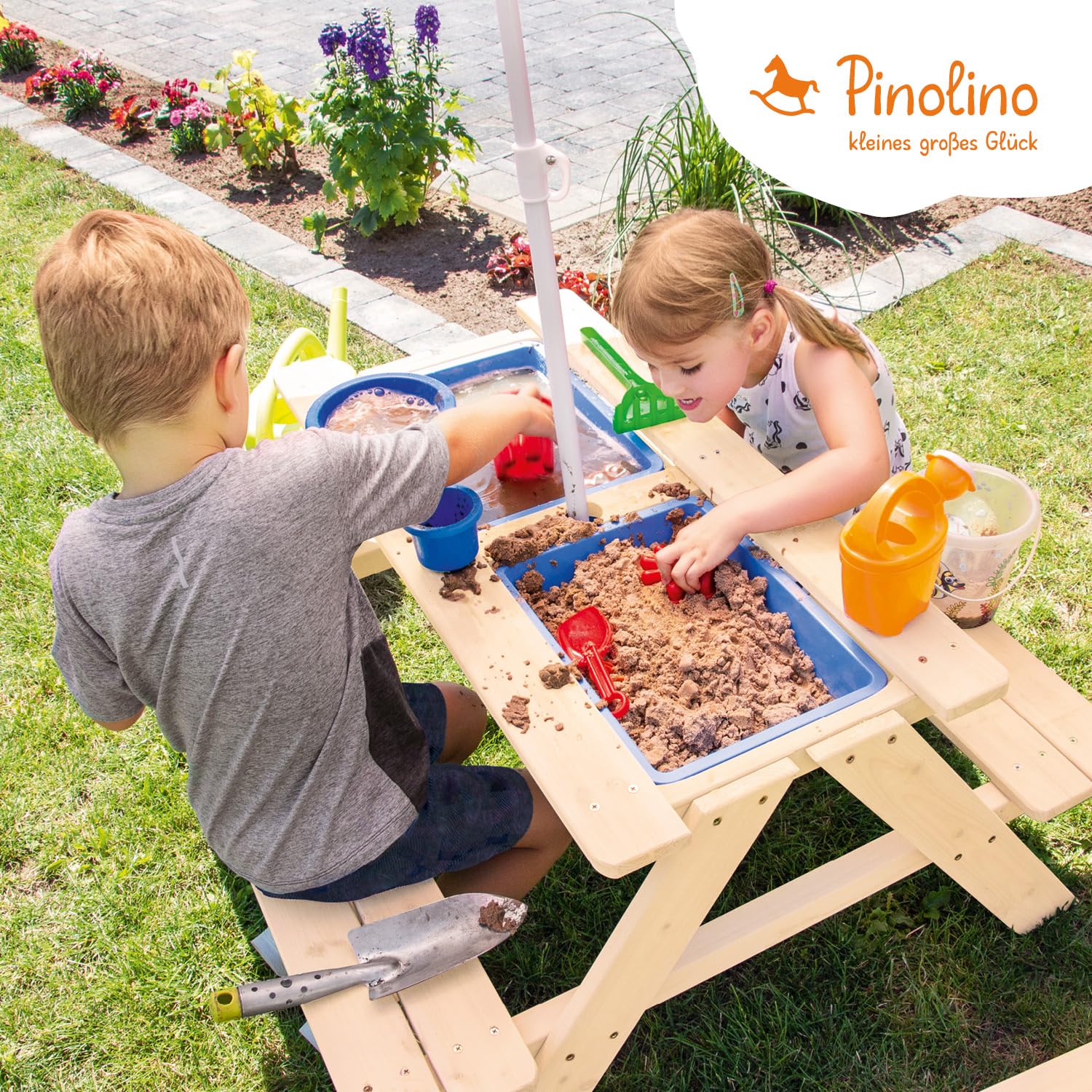 Pinolino 201093 Set di seggiolini per bambini Matsch-Nicki per 4', naturale, trasparente