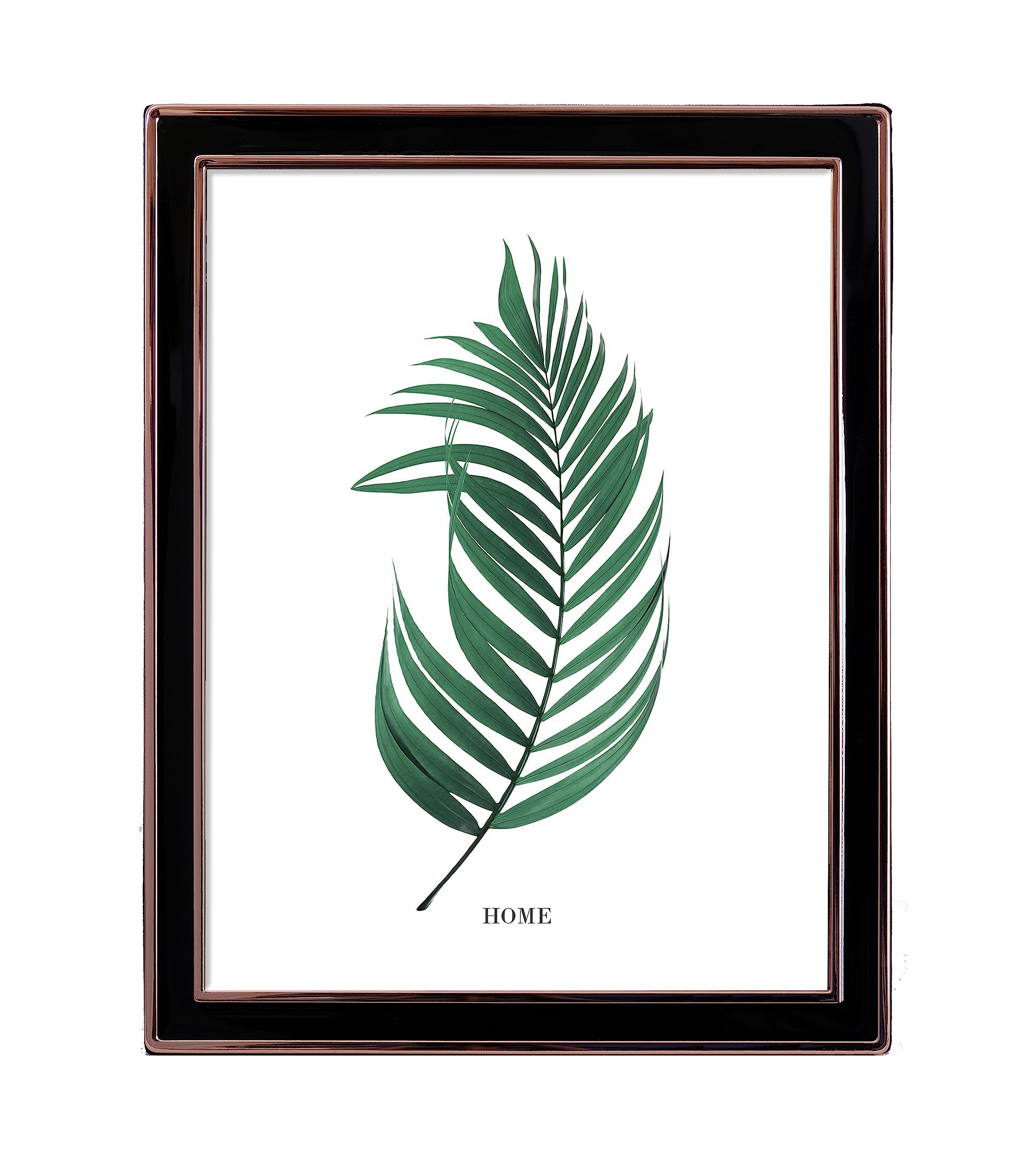 Inov8 Rose Gold Framing Tarnish Resistant Silver Plated Picture Frame - Black Enamel Design For 8X6 Inch (20X15cm) Photo