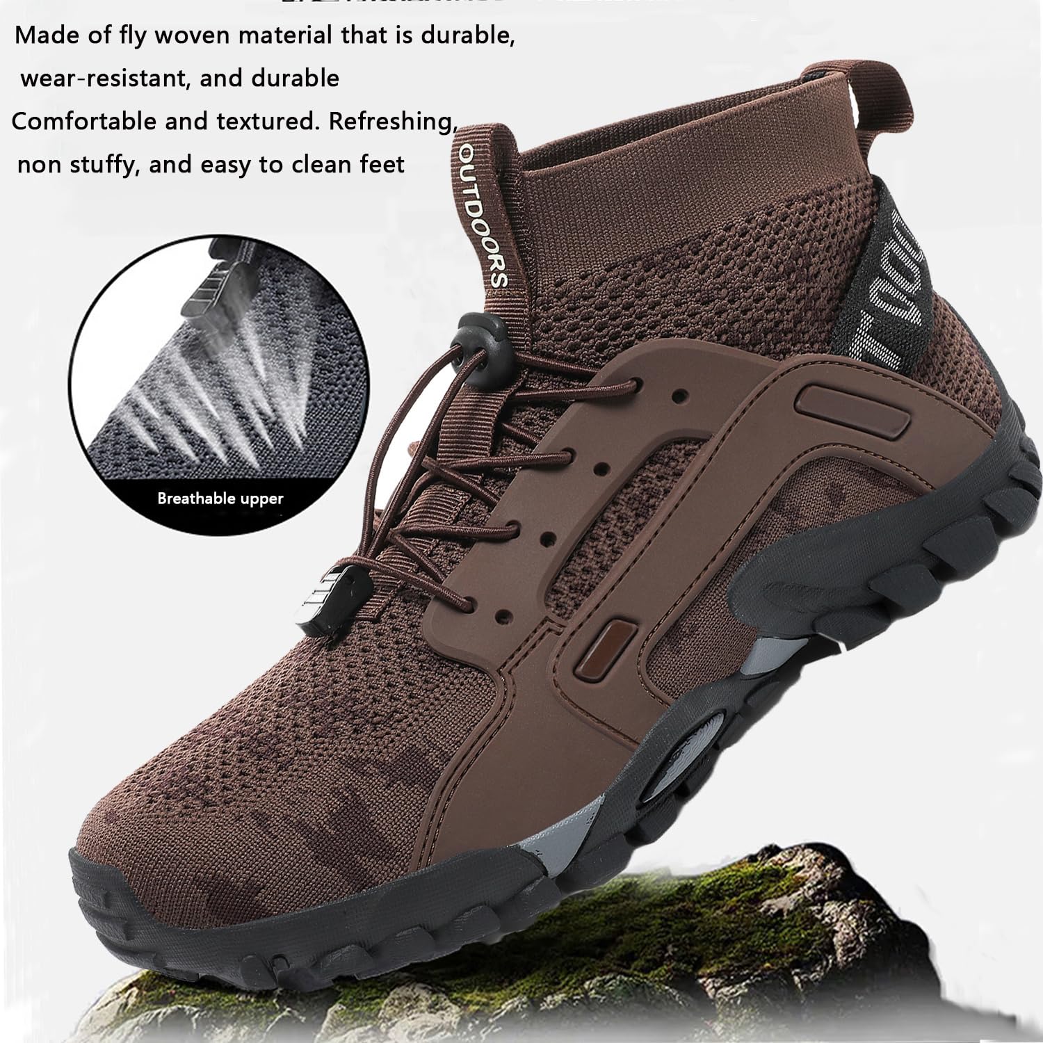Chaussure de Randonnee Homme Femmes Bottes en Plein Trekking Chaussures de Trail Antidérapantes Chaussures de Marche Respirantes Sneakers