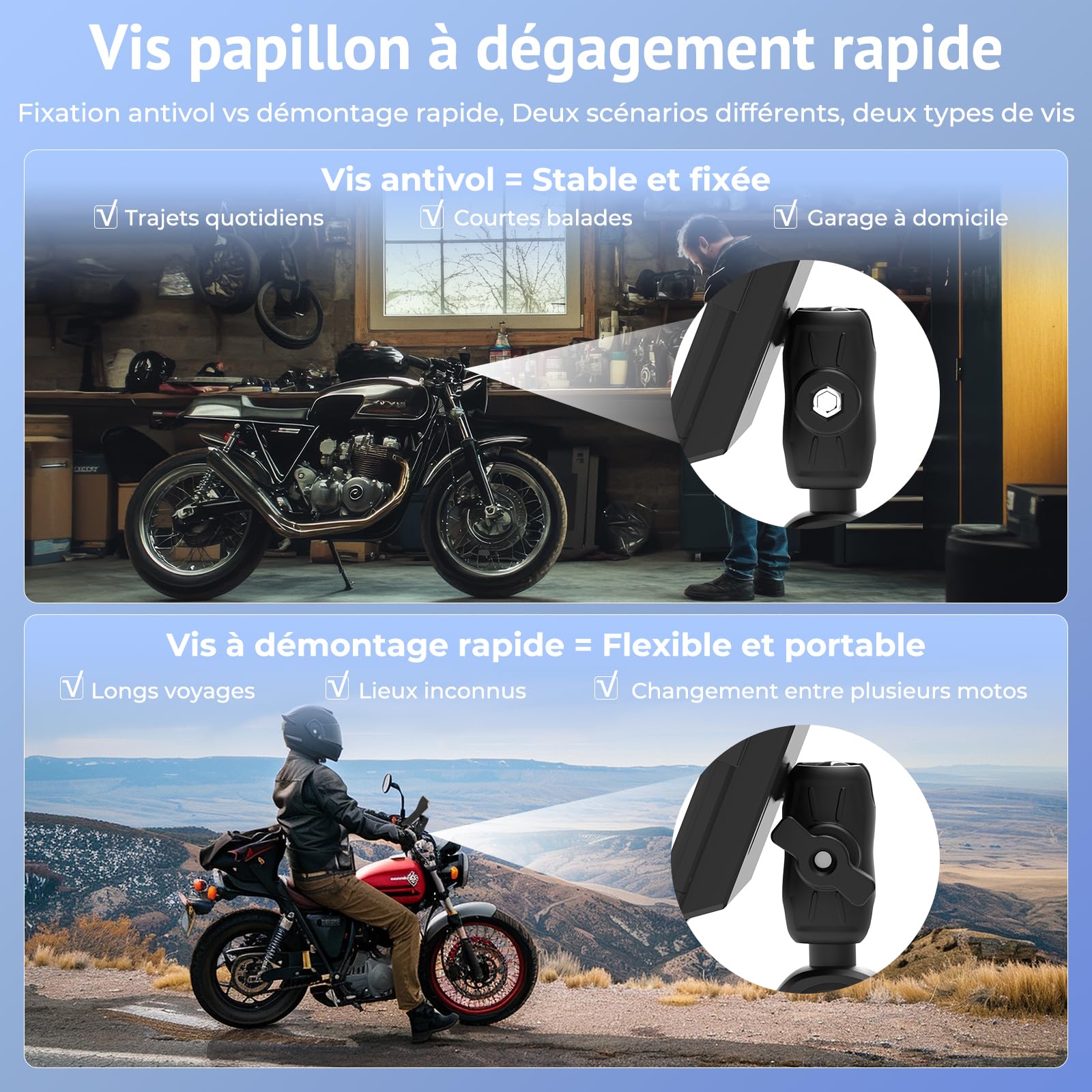 Écran CarPlay Moto sans Fil Compatible avec Apple CarPlay & Android Auto,5 Pouces Écran Tactile Moto Étanche avec Double Bluetooth,Navigation GPS,Commandes Vocales,Égaliseur,Alimentation USB/ACC