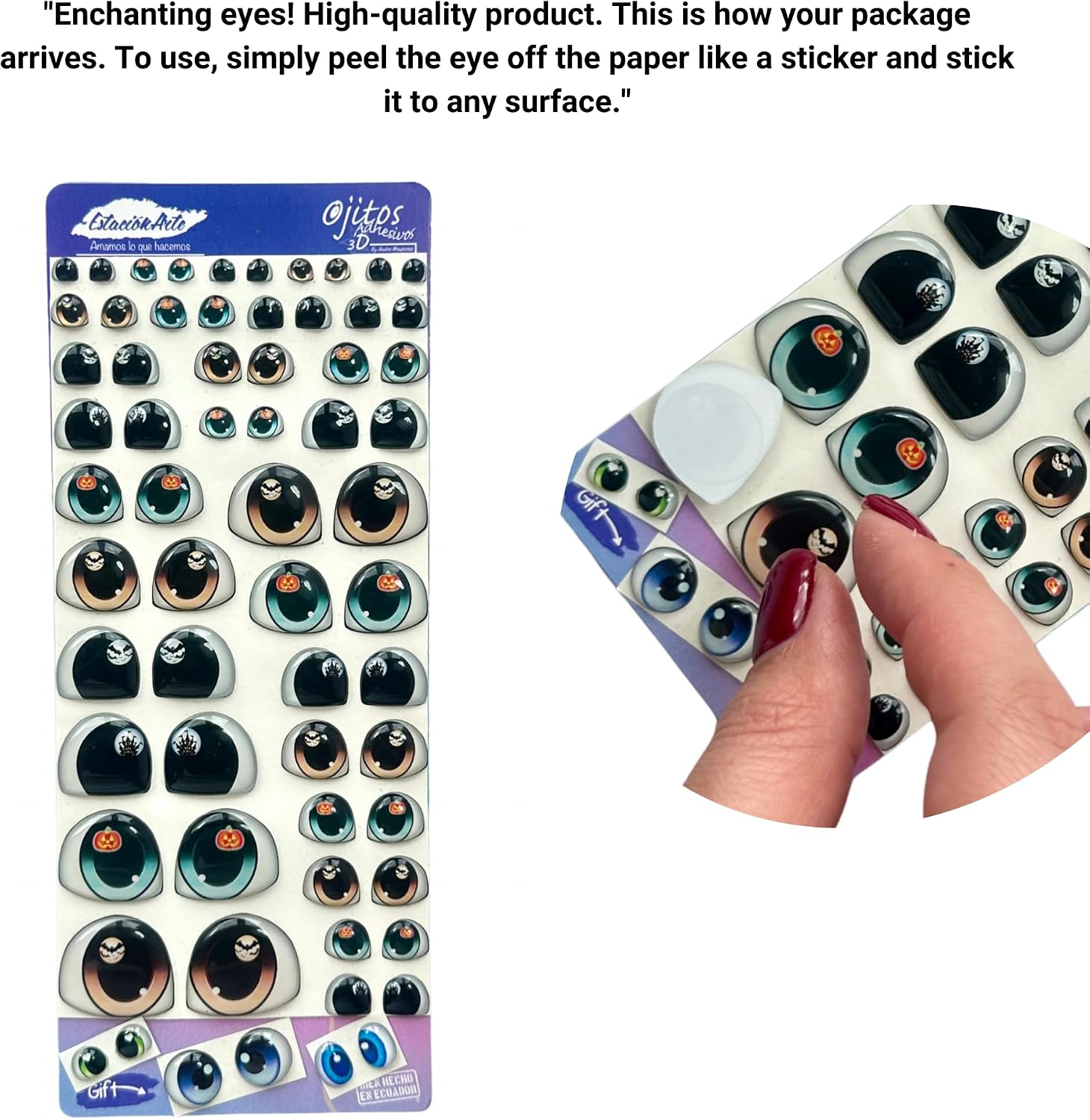 29 Pairs Halloween 3D Resin Craft Eyes – Black, Brown & Light Blue Assorted Sizes – Self Adhesive Doll Eyes for Halloween Crafts, Polymer Clay, Amigurumi, DIY Decorations 224 Mix