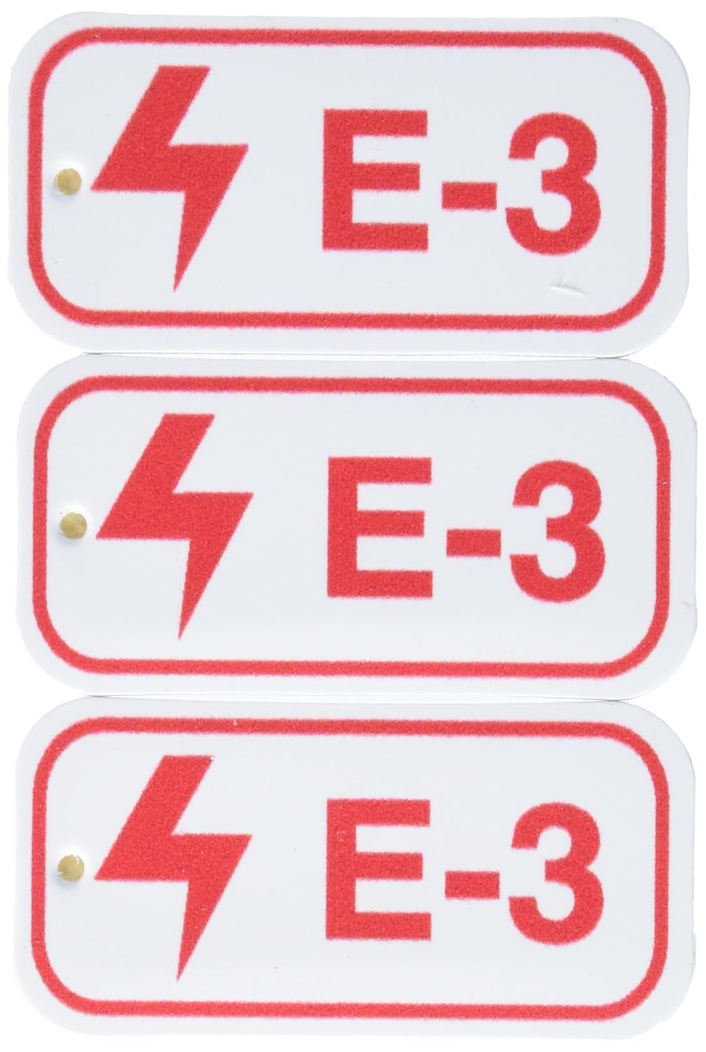 Brady 105681 1 1/2" Height x 3" Width, 1.5 inches Plastic (B-401), Red on White Energy Source Tags (25 Tags)