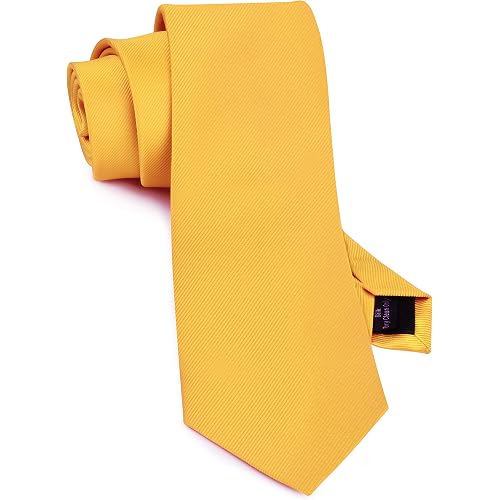 GUSLESON Classic New 3.15"（8cm） Men's Solid Color Necktie Wedding Business Tie + Gift Box