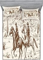 Vista 296 de Lunarable Grey Fitted Sheet & Pillow Sham Set, Pattern with Random Footprints Paw Traces Pet Legs Friendly Cats and Dogs, Decorative Printed 3 Piece