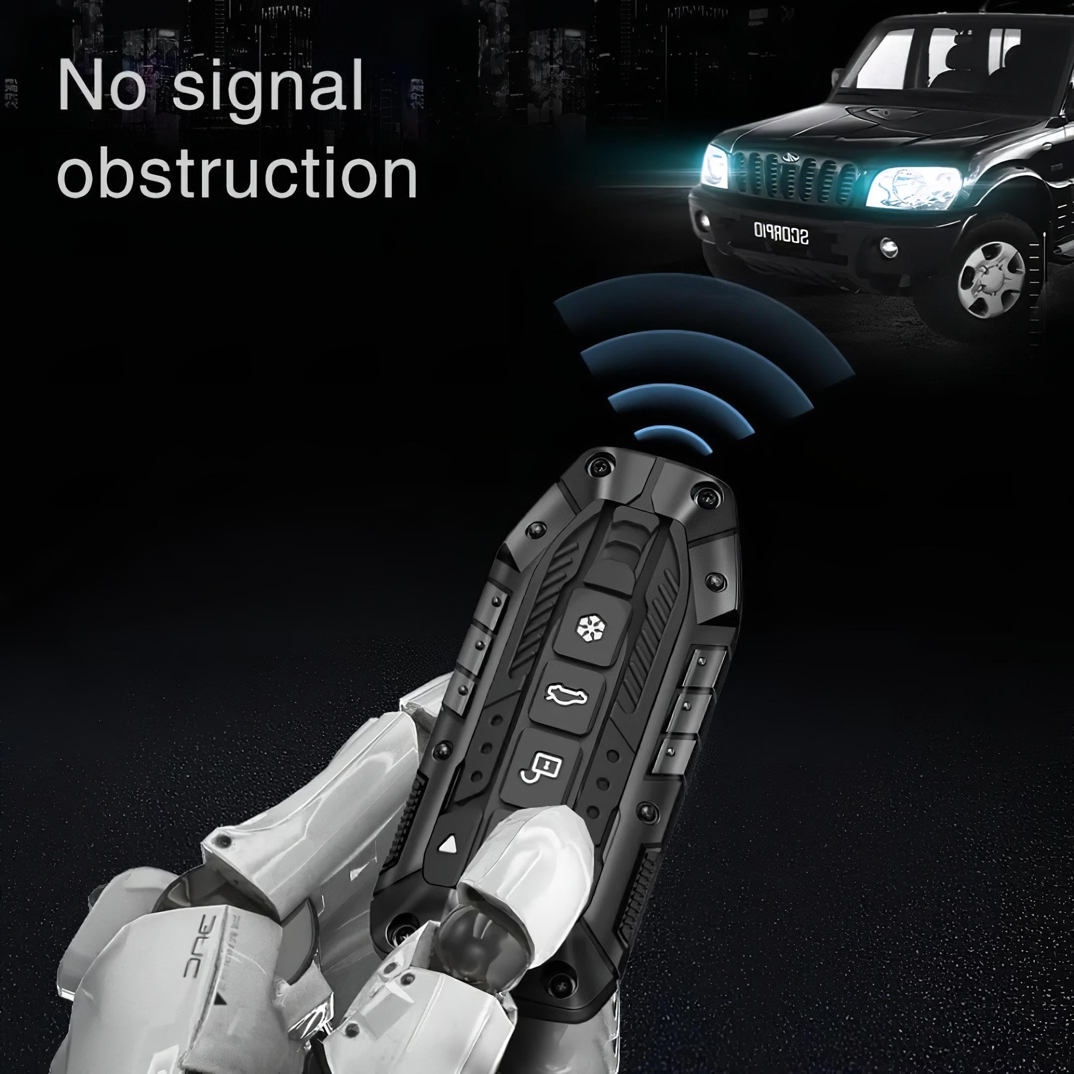 Metal Car Key Cover - Shockproof Protection -3