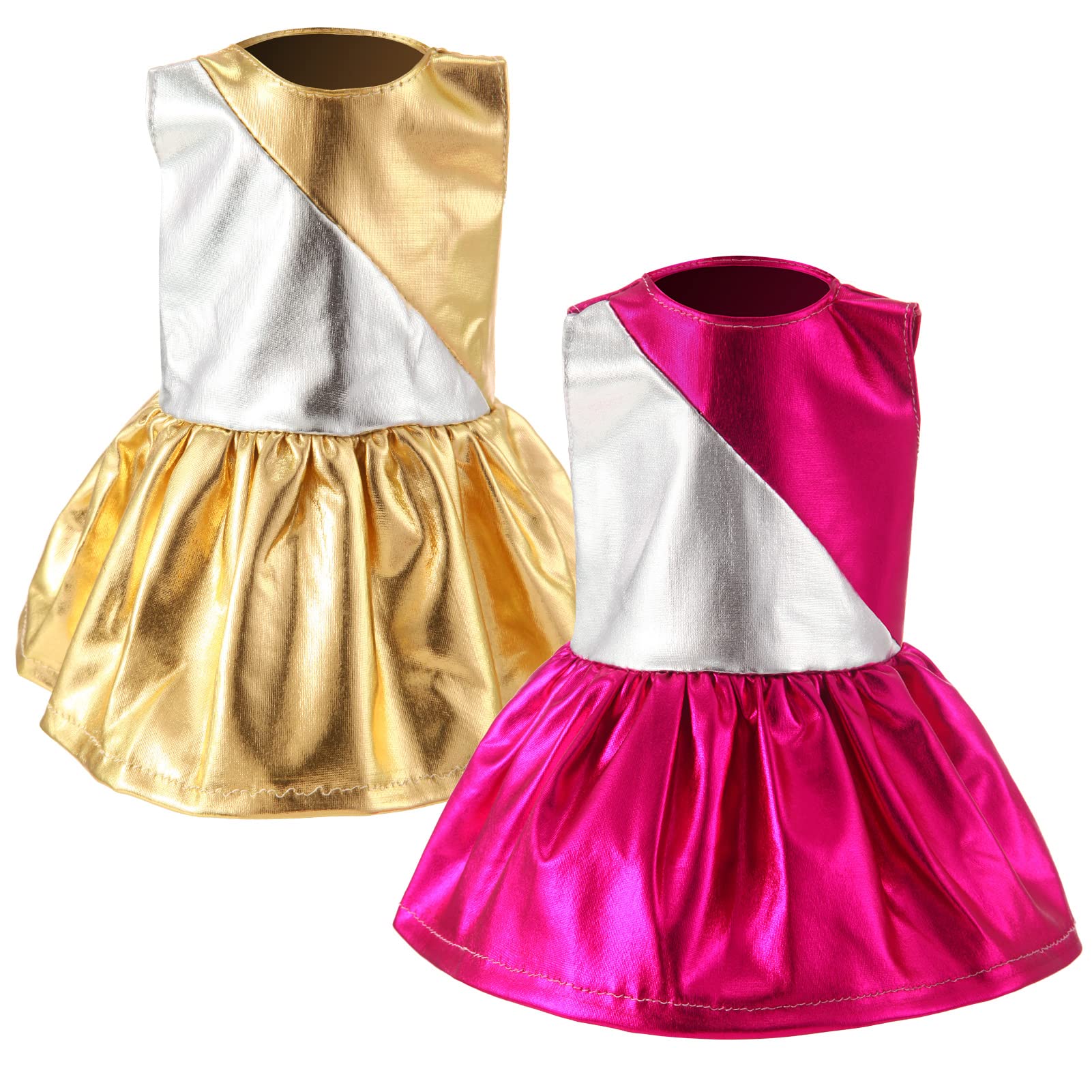 ZJoey Summer Teddy Bear Clothes Cap & Gown Outfit - Fit 14" - 18" Bear Plush - Metallic Skirt Style