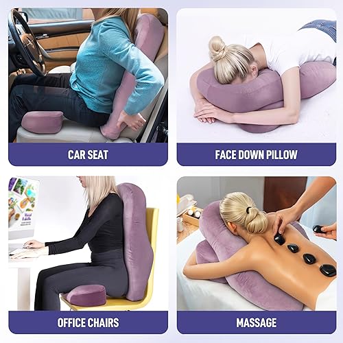 Miniatura 4 de Daneey 2N1 BBL - Juego de almohada después de la cirugía para dormir + almohada de apoyo de espalda, almohada convertible boca abajo para dormir,