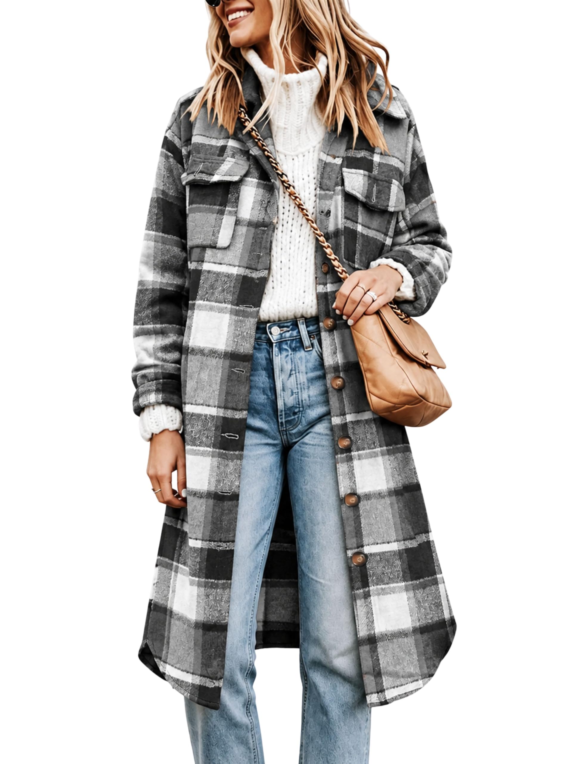 Omoone Grey Shacket