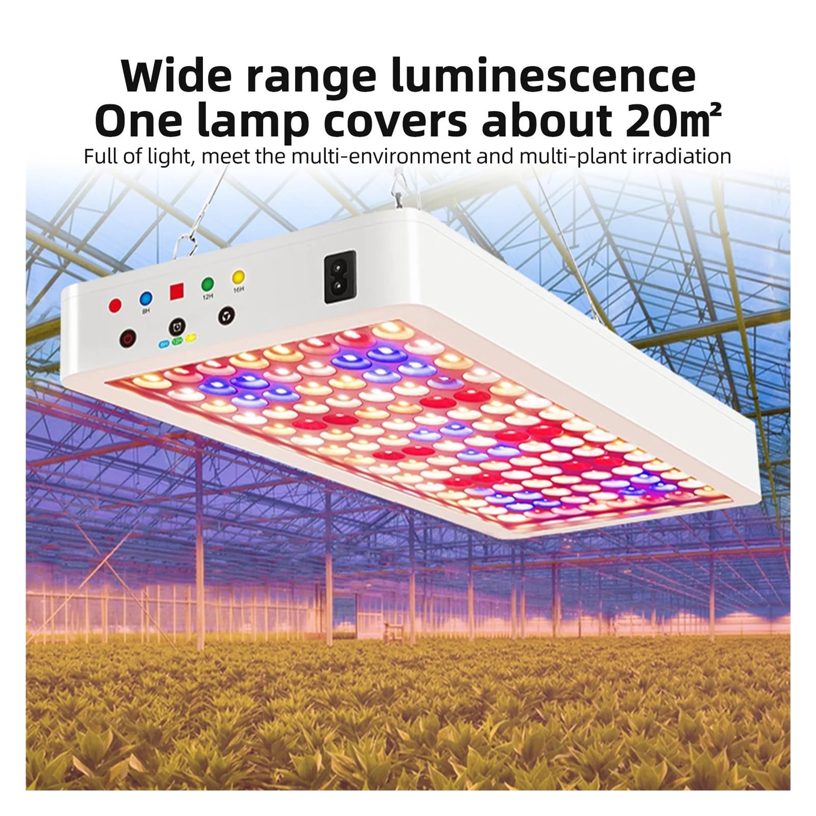 Lámpara de Planta Luces LED de cultivo for plantas de interior, espectro completo, floración vetal, 3 modos, Control remoto con temporizador, plántulas de inicio de semillas con luz for plantas