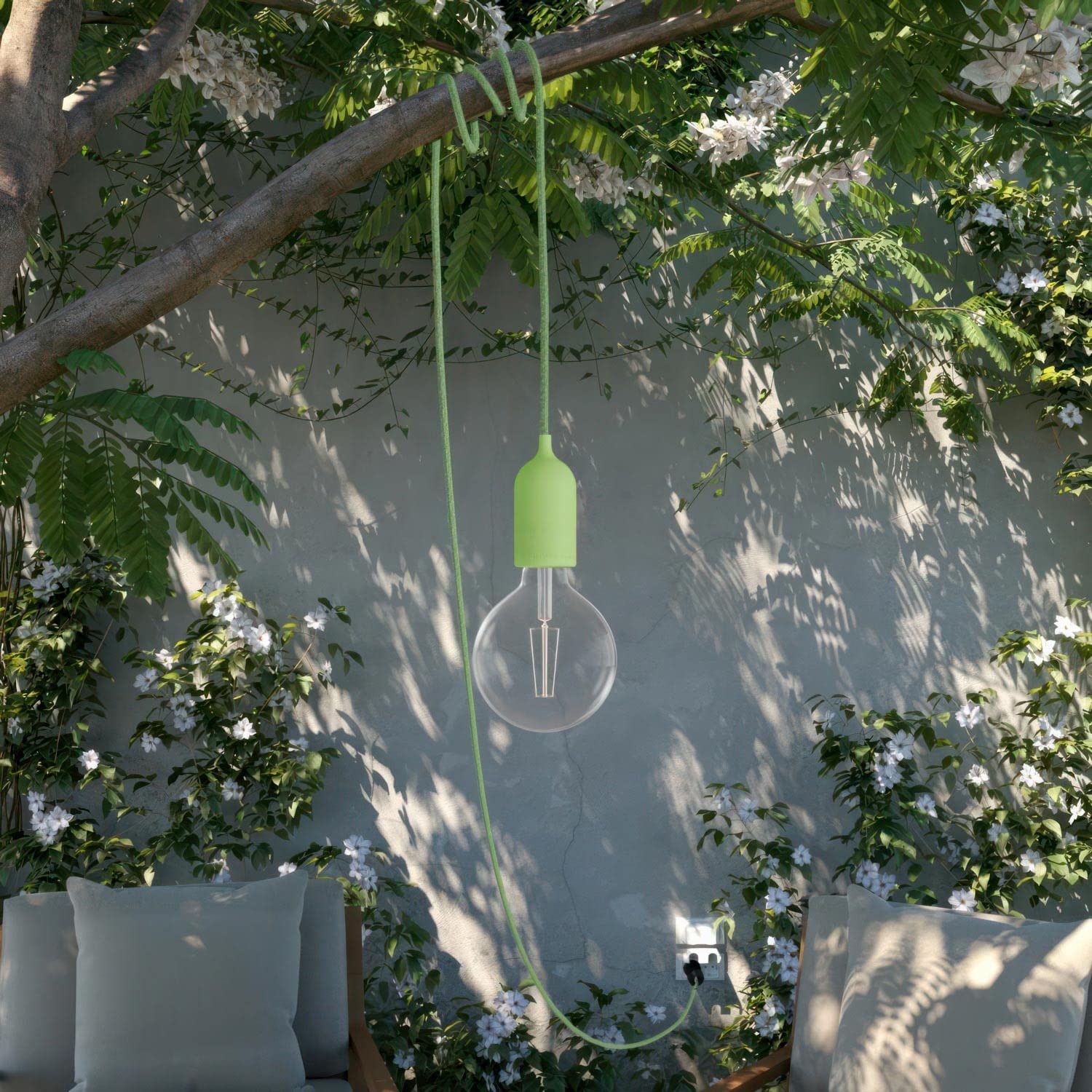 Creative Cables Lampada Serpente Con Interruttore E Spina Bipolare Con Bulb Silicone