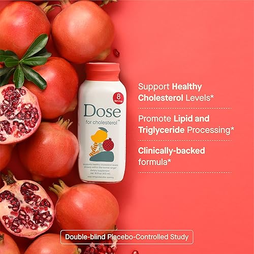 Miniatura 2 de DOSE Los suplementos para el colesterol mantienen niveles saludables de colesterol y apoya la salud cardiovascular Sin gluten, vegano, cero azúcar,