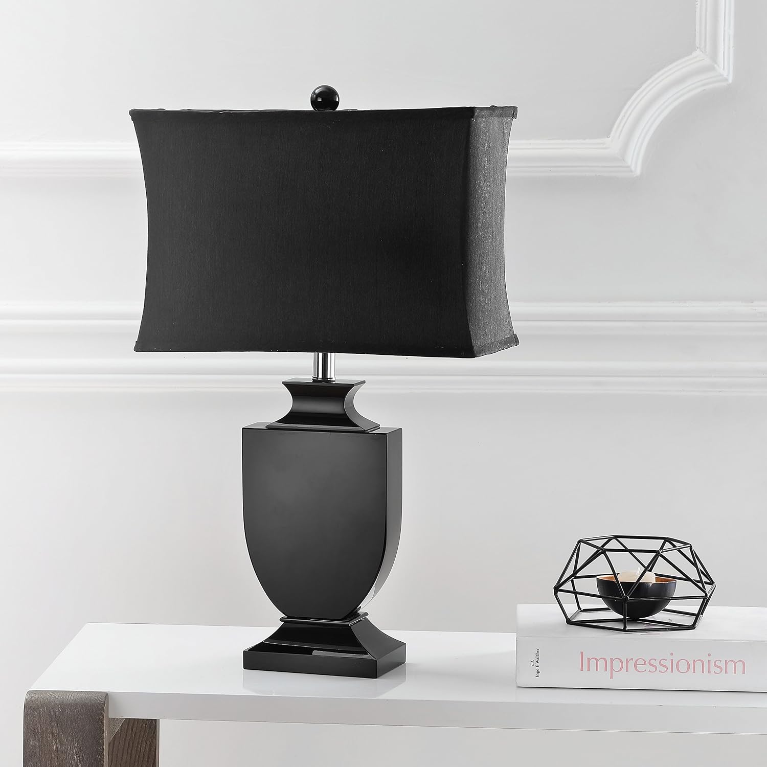 Bеѕt Rеvіеw SAFAVIEH Lighting Collection Darcy Modern Black Crystal Urn/ Black Shade 24-inch Bedroom Living Room Home Office Desk Nightstand Table Lamp (LED Bulb Included)