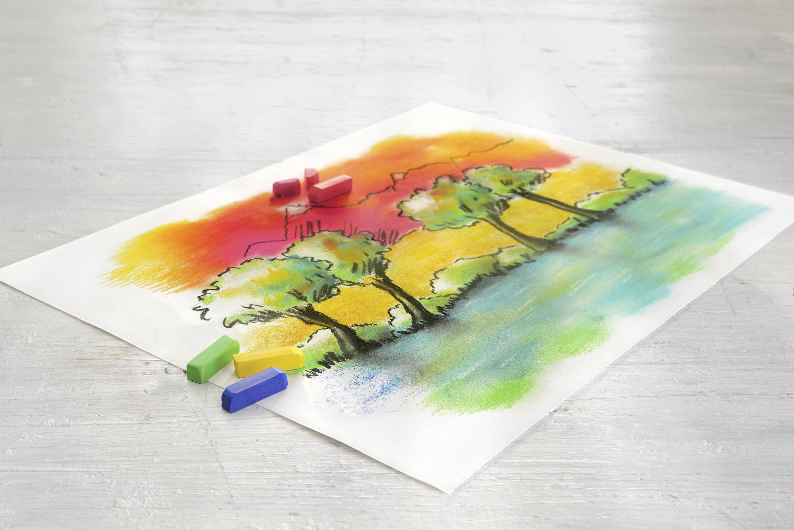 Faber-Castell 112124 Crayon PITT PASTEL boîte métal de 24 pièces & 128272 Demi pastel carre tendre boîte de 72