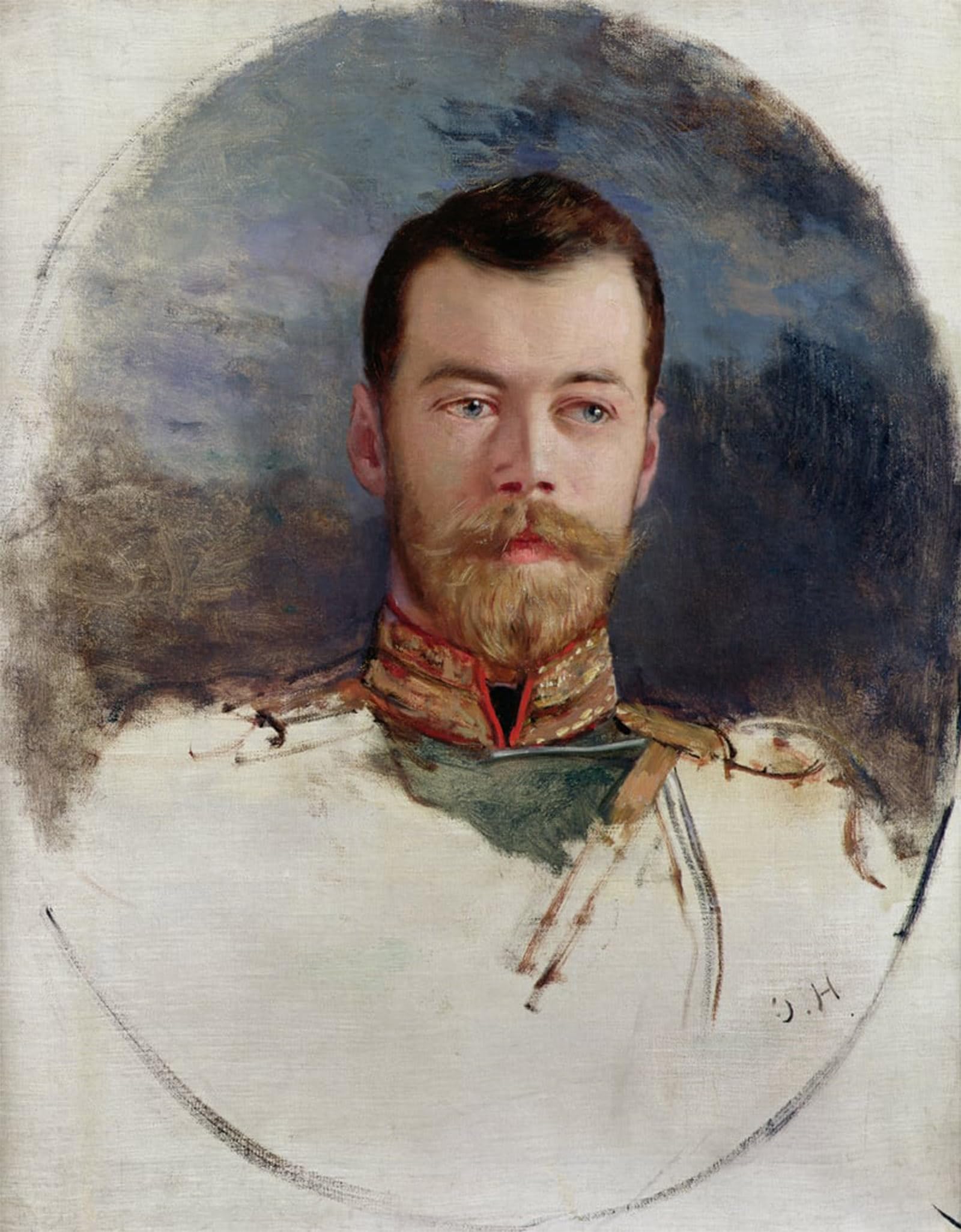 ARTXLXXBN Famous Painting Canvas Artwork Graffiti Print Study for a Portrait of Tsar Nicholas Ii by Henri Gervex Portrait Canvas Image for Home Decor 60x90cm