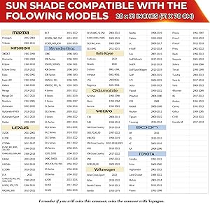 Foldable 2 Piece Car Windshield Sun Shade Cover, Auto Sun Shield Heat Protector for Front Window, Car Sunscreen UV Reflector Protect Dashboard Seat from Fade and Crack, Medium 28x31 inches