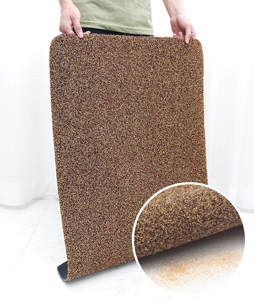 RADIOTRONICS Cotton Door Mats Indoor & Outdoor, Rubber Backed Floor Mat, Super Absorbent Non Slip Doormat Indoor, Heavy Duty Dirt trapper Dog Door Mats Indoor And for Front Door (46cm x 71cm, Brown)