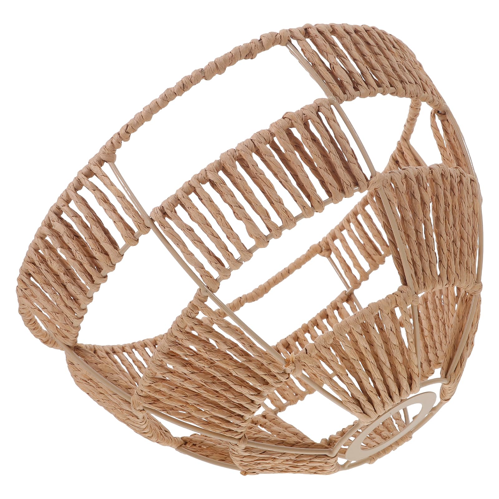 BESPORTBLE Paralume in Corda di Carta per Lampade da Tavolo da Terra, Stile Boho Rustico, Diffusore di Luce Morbida per Arredamento Vintage