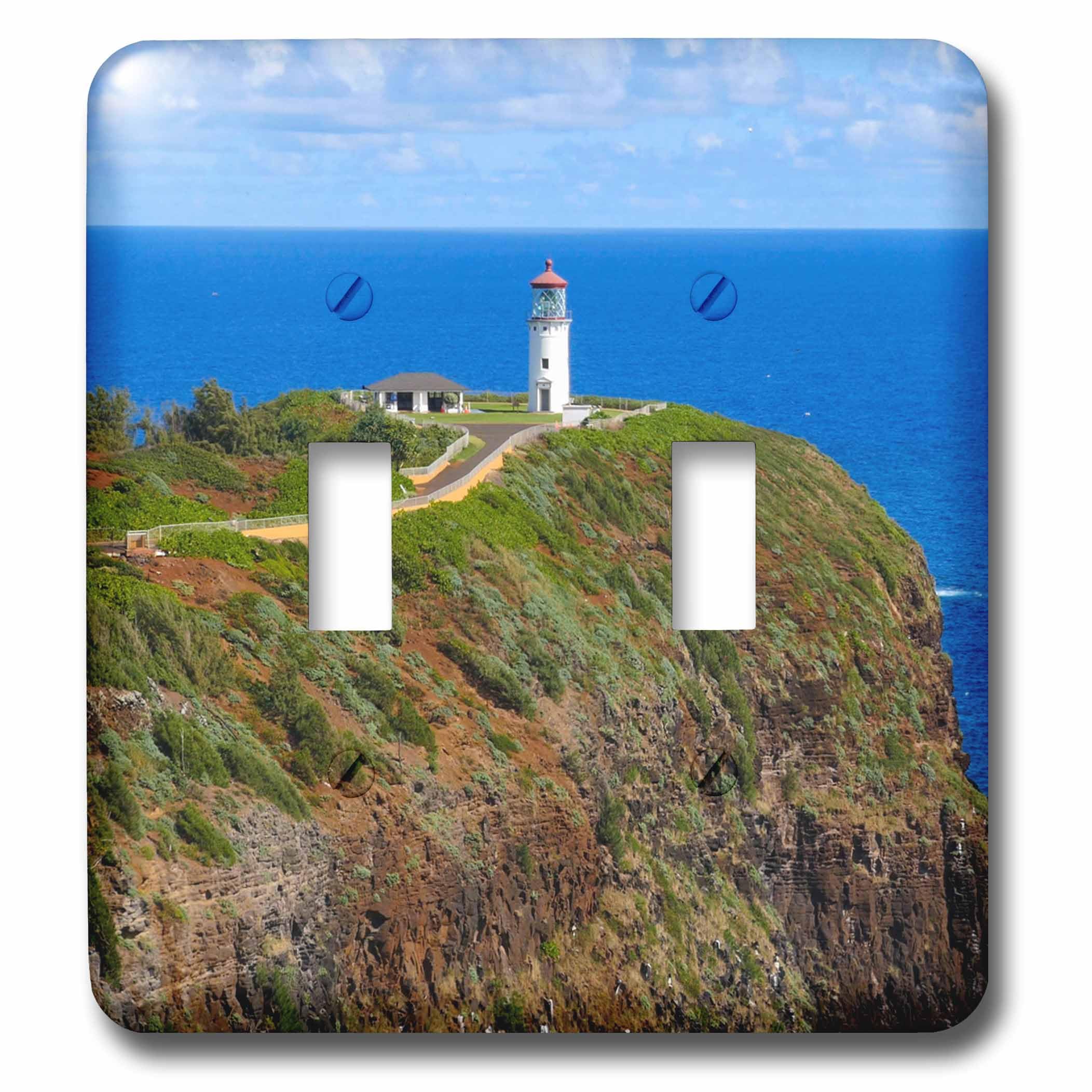 Interruptor doble Kilauea Point de diseño exclusivo inspirado en el faro de Kauai Hawaii