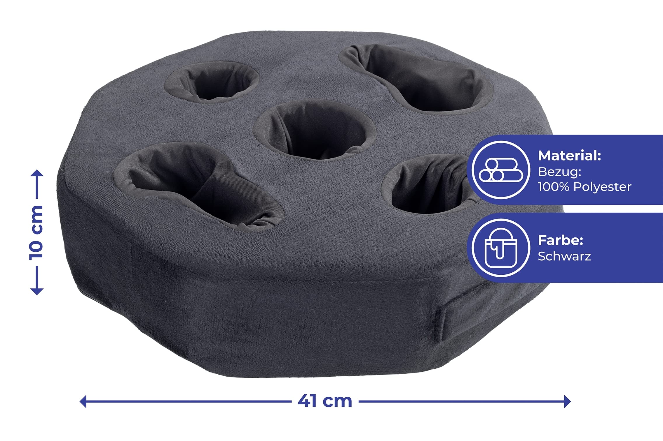 Maximex Sofa-Getränkebutler, Rutschfester Getränkehalter für die Couch oder im Auto, Dickes Schaumstoffkissen zur kleckerfreien Getränke-Halterung, inklusive Warm-/Kalthaltung der Getränke