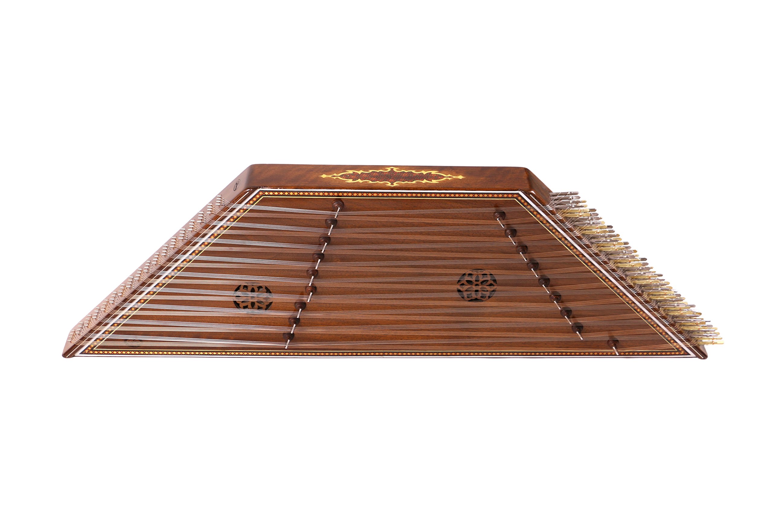 Quality Persian Santoor Santour Santur- dulcimer 9 kharak (bridge) Goldar with hard case and accessories - Image 3