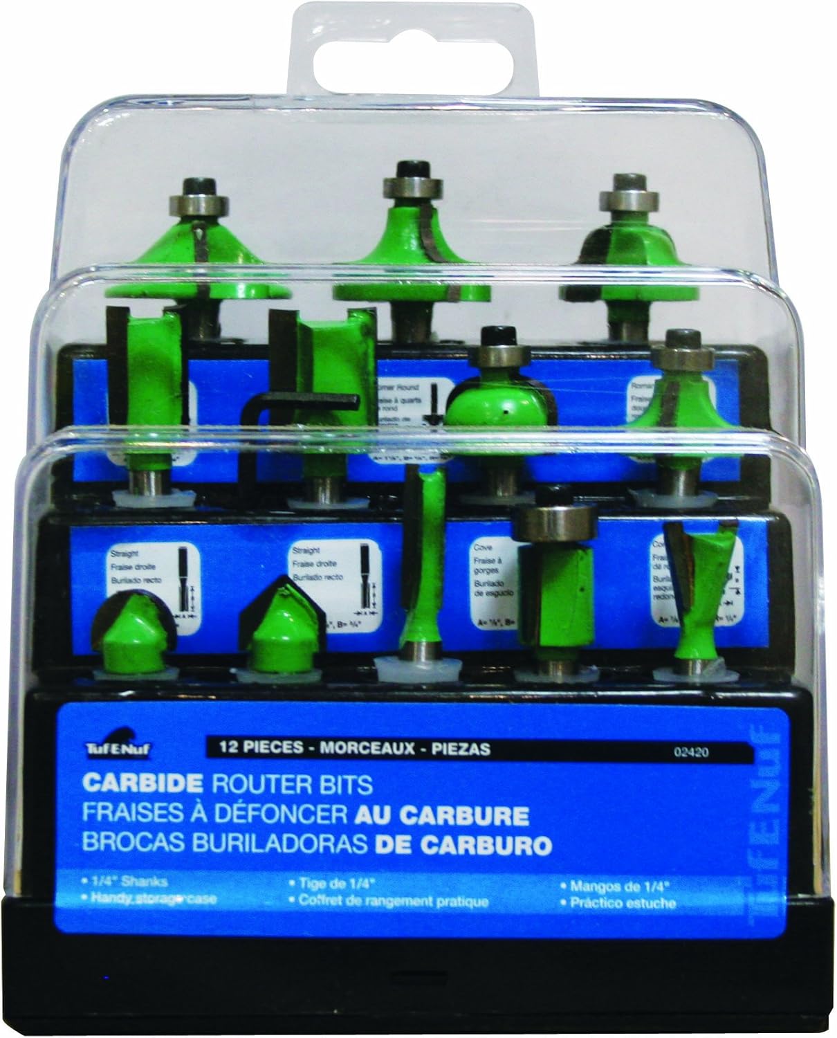 ❤ Crazy Deals Task 02420 Tuf-E-Nuf 12-Piece Router Bit Set with 1/4-Inch Shanks