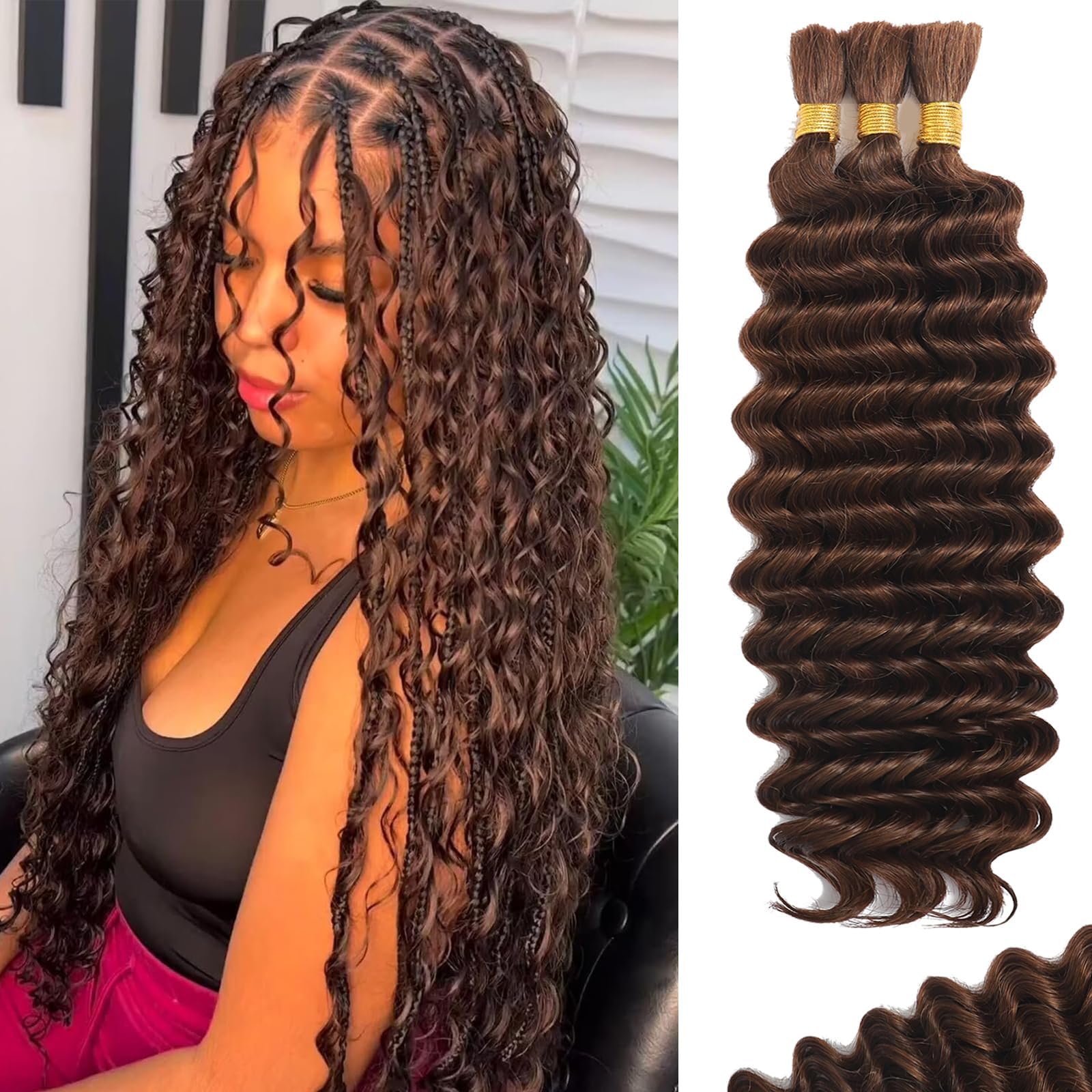 Amazon.com : Human Braiding Hair for Boho Braids Human Hair 