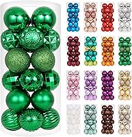 Vista 73 de XmasExp - Juego de 24 adornos de Navidad inastillables, bolas de árbol de Navidad, decoraciones para bolas de árbol de Navidad, 40 mm/1.57