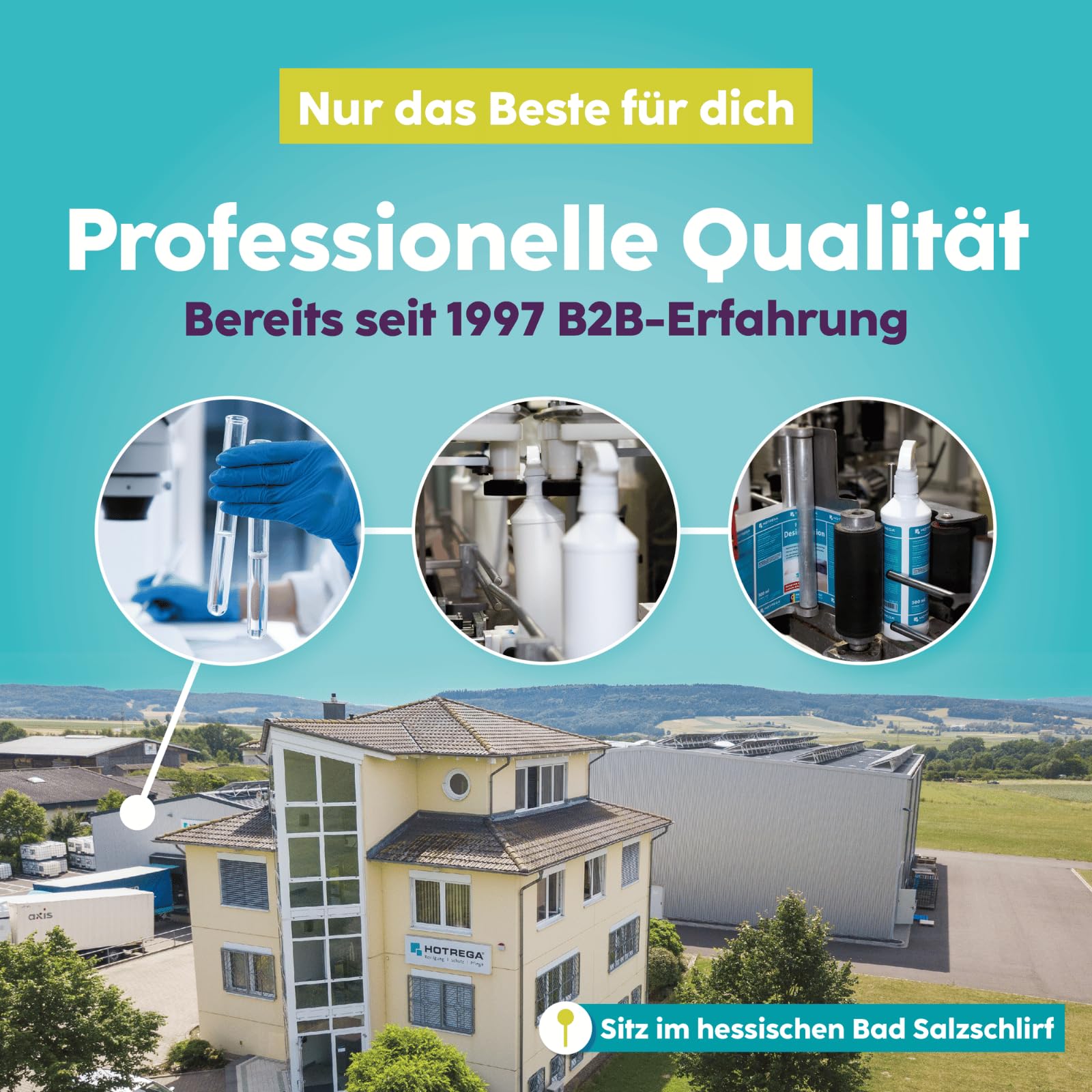 HOTREGA Grünbelagentferner 1:10 Super-Konzentrat 10 Liter | Entfernt Algen & Grünbeläge von Stein, Holz, Kunststoff und Keramik | Säure- und chlorfrei